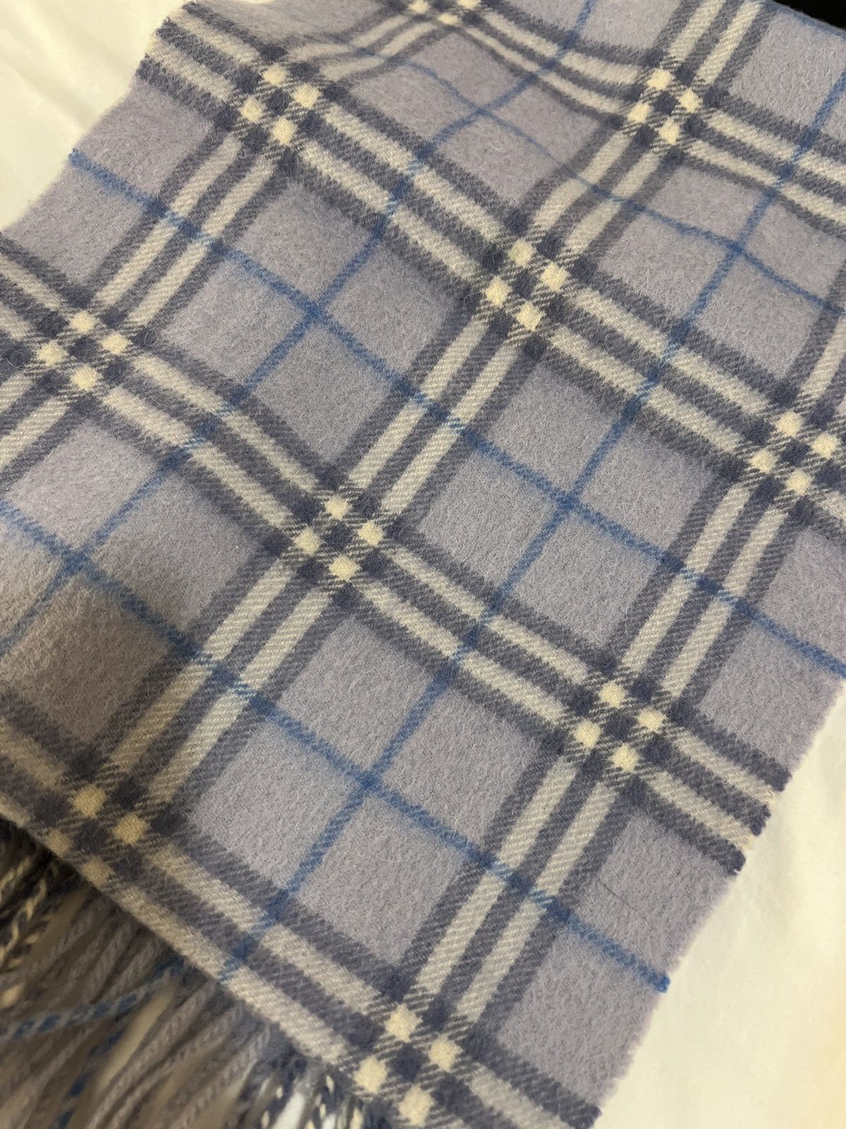 Burberry Burberry Nova Plaid Scarf Purple Grey Blue Size ONE SIZE - 3 Thumbnail