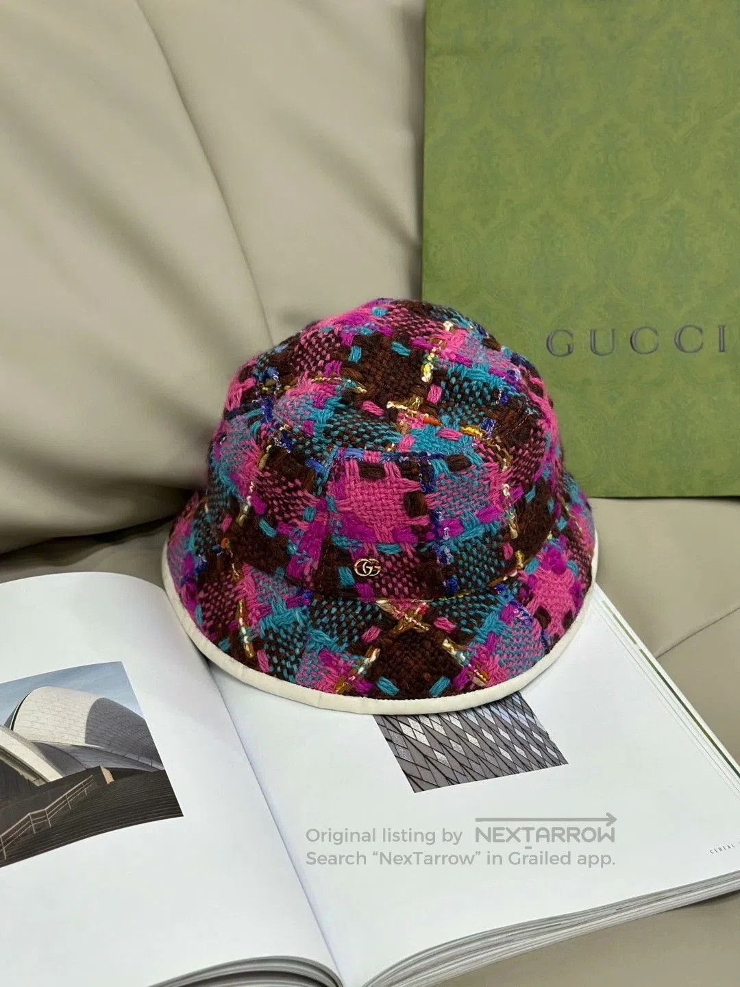 Gucci Gucci Colorful Tweed Bucket Hat. Size ONE SIZE - 1 Thumbnail