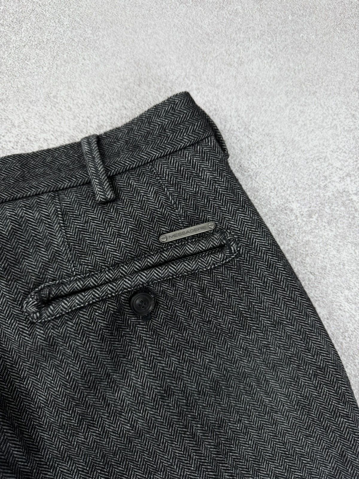 Messagerie Messagerie Gray Herringbone Wool Trousers Pants Size 46 Size US 32 / EU 48 - 14 Thumbnail