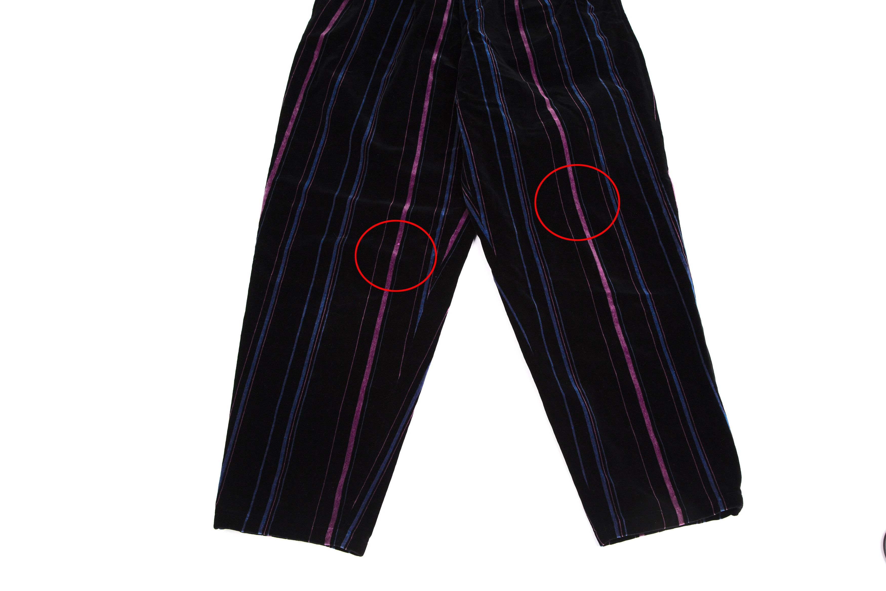 Yohji Yamamoto Yohji Yamamoto Velvet Multi-Stripe Tapered Pants Size US 30 / EU 46 - 8 Thumbnail