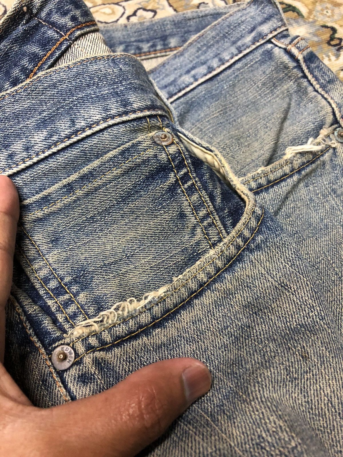 Edwin WIDE LEG⚡️⚡️EDWIN SELVEDGE VINTAGE DENIM Size US 34 / EU 50 - 3 Thumbnail