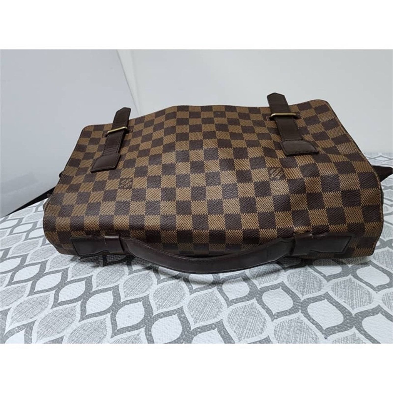 Louis Vuitton Auth LOUIS VUITTON Damier Ebene Broadway Messenger Bag Brown Size ONE SIZE - 6 Thumbnail