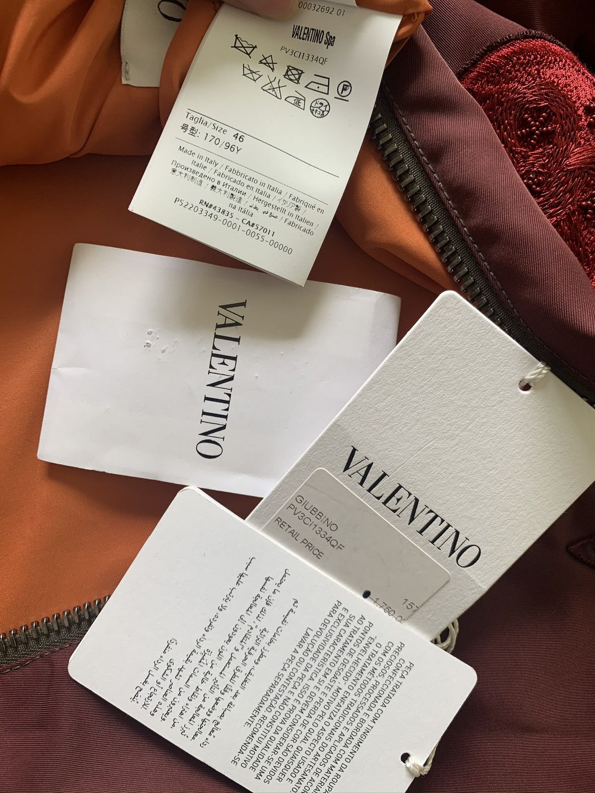 Valentino VALENTINO Bomber Jacket IT46 Distressed Heavy Embroidered Size US S / EU 44-46 / 1 - 9 Thumbnail