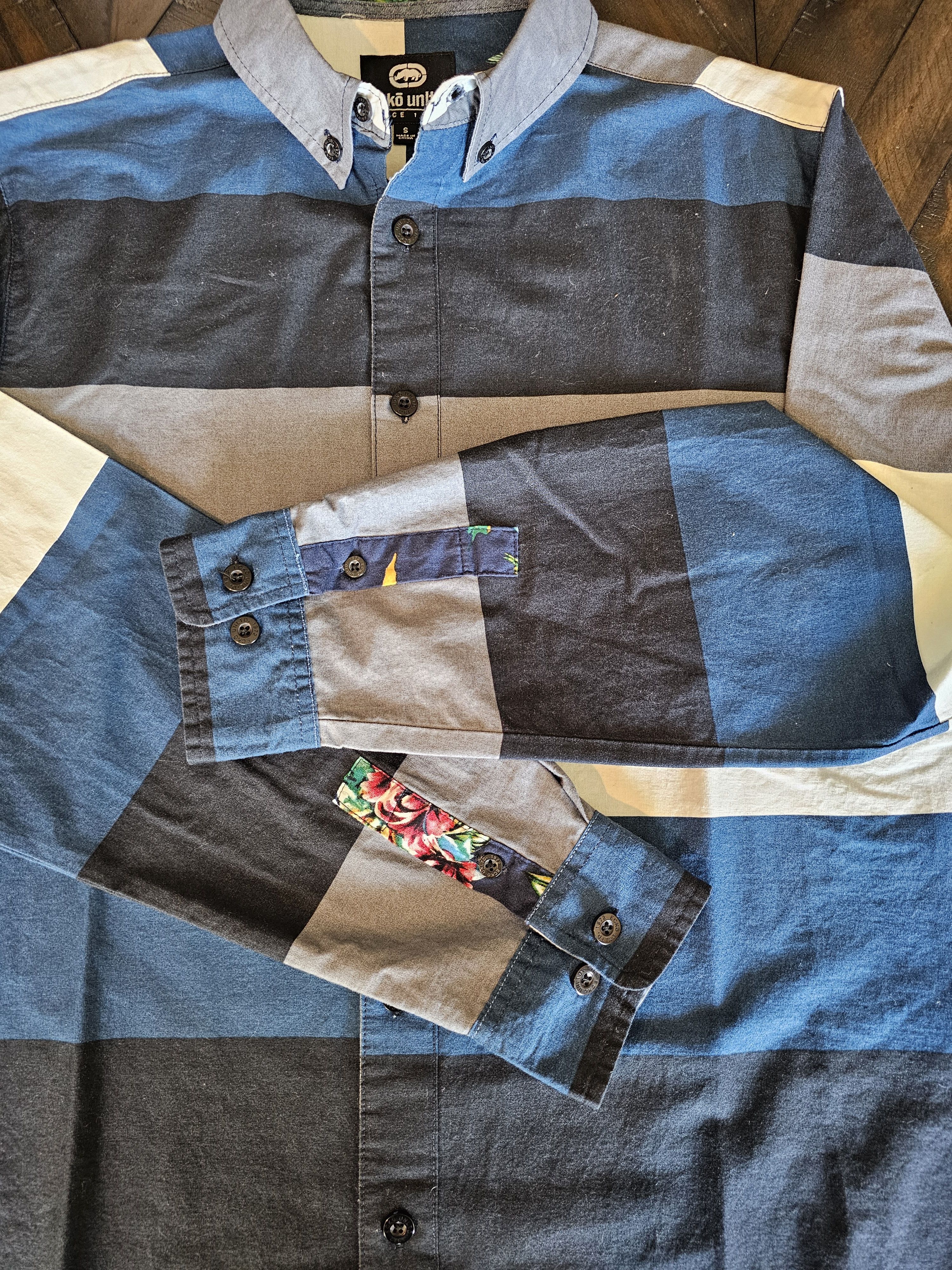 Ecko Unltd. Eckō Unltd. Long Sleeve Striped 100% cotton, Men's Small EUC Size US S / EU 44-46 / 1 - 6 Thumbnail