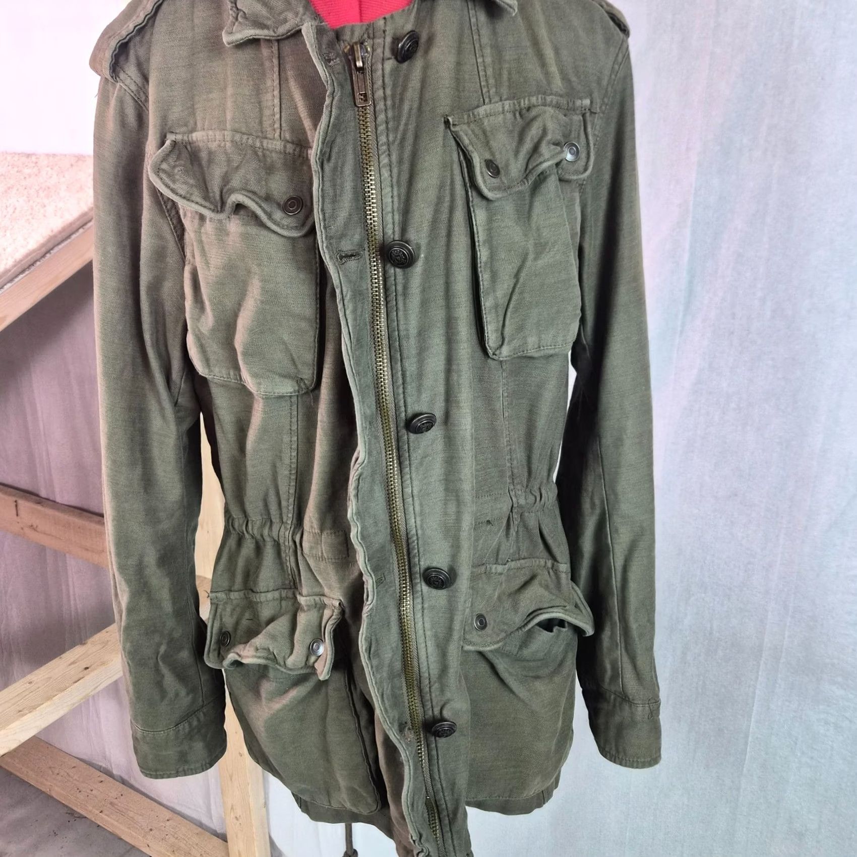 Free People Free People Military Cargo Green Parka Grunge Coat Jacket Womens Medium Size M / US 6-8 / IT 42-44 - 7 Thumbnail