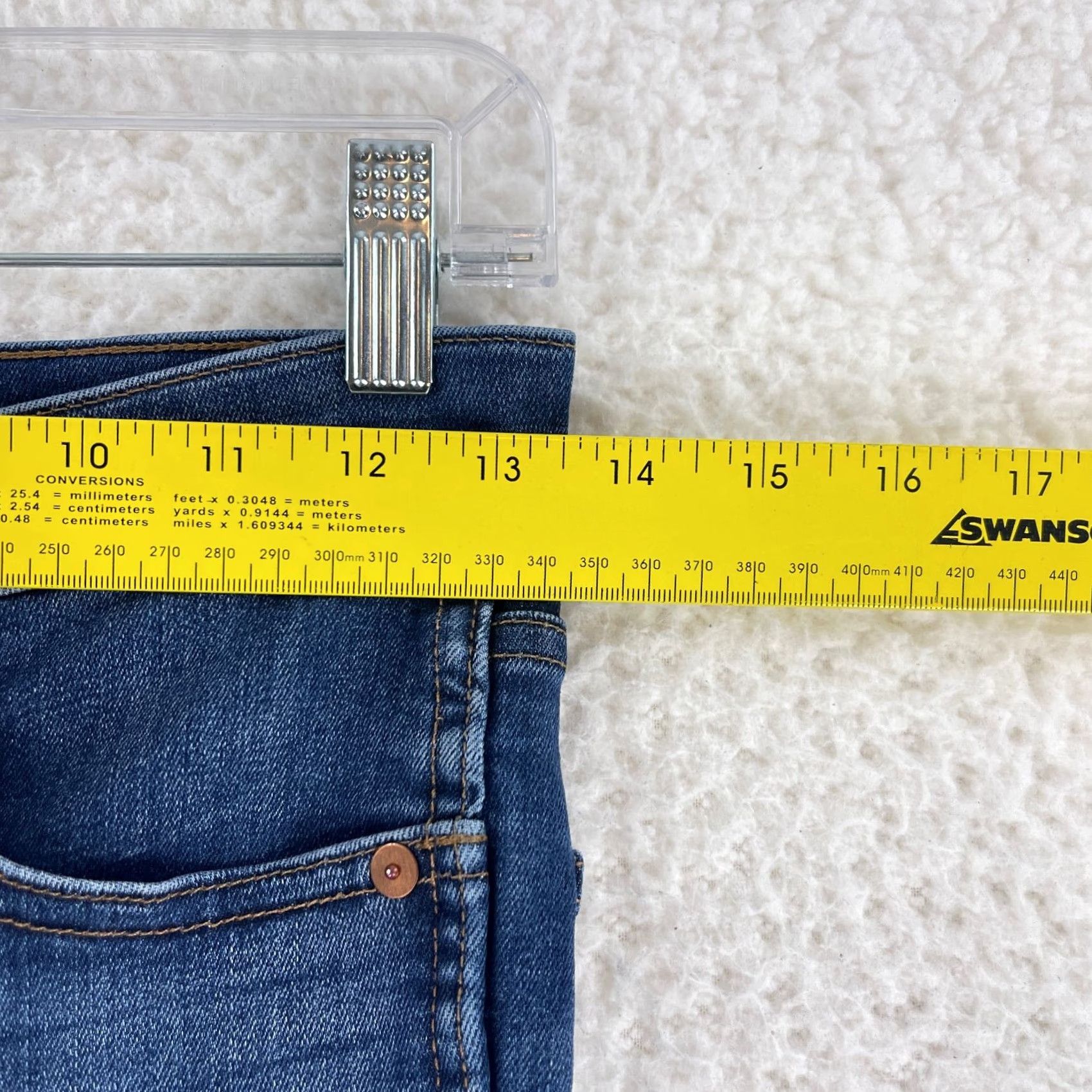 Madewell Madewell High-Rise Skinny Jeans Womens Size 26 Blue Denim Casual 10" Size 26" / US 2 / IT 38 - 7 Thumbnail