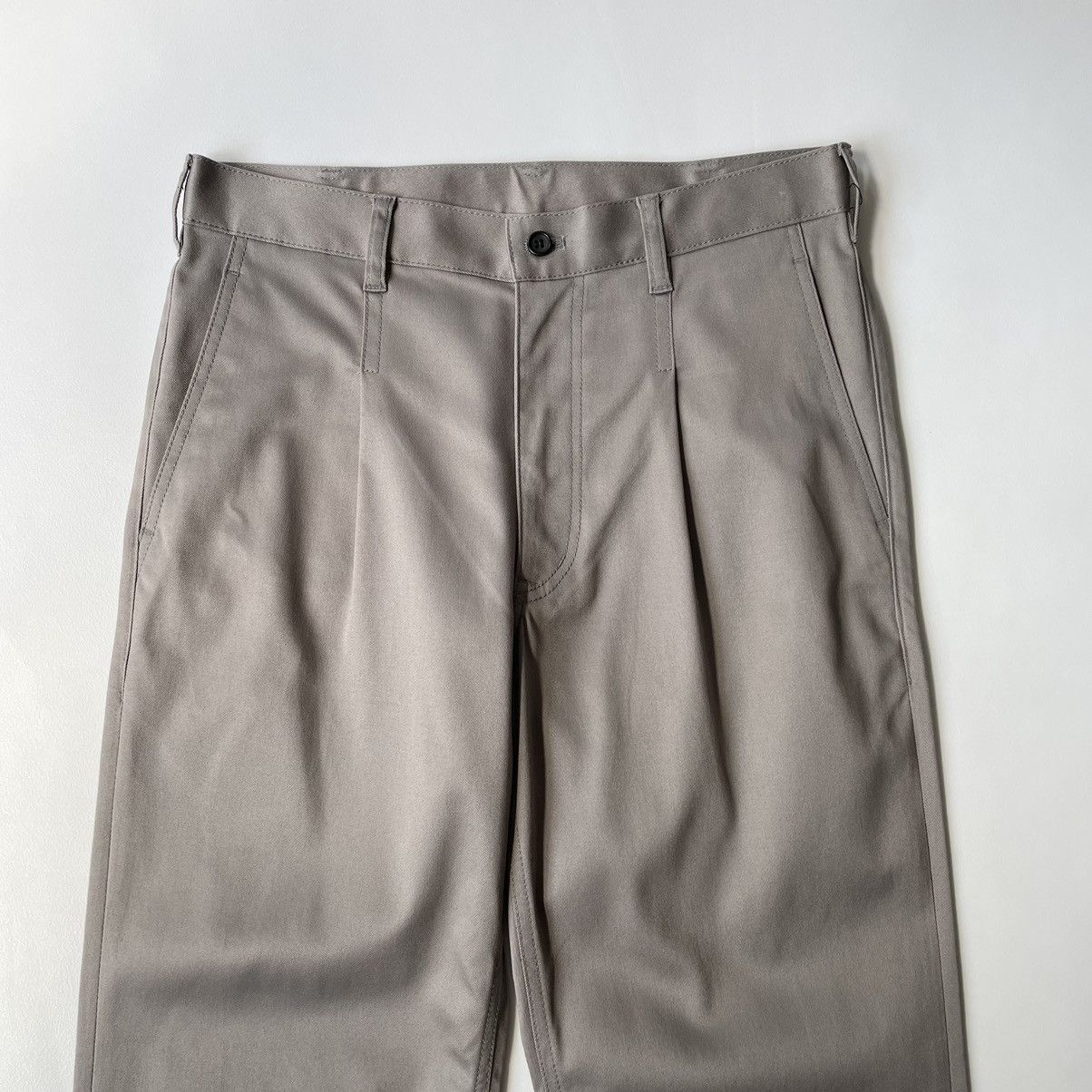 Comme des Garcons A/W 10 Pin Tuck Pleat Stone Cotton Pants Size US 32 / EU 48 - 2 Thumbnail