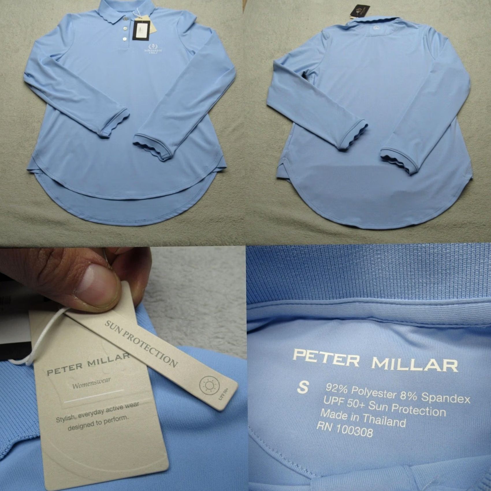 Peter Millar Peter Millar Polo Shirt Women Small Blue UPF 50+ Sun Protection Long Sleeve NEW Polo Shirt Women Small Blue UPF 50+ Sun Protection Long Sleeve NEW Size S / US 4 / IT 40 - 2 Thumbnail