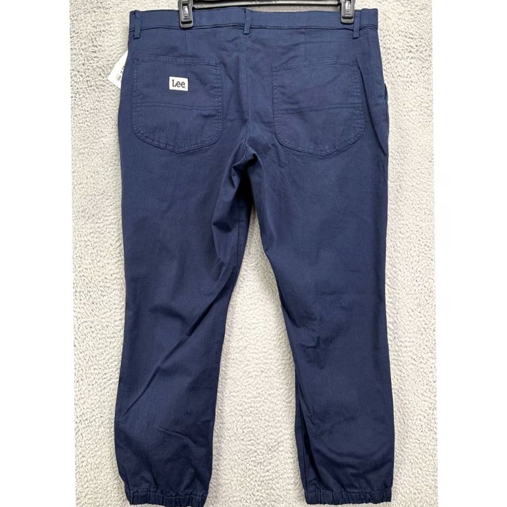Lee Lee Ultra Lux Comfort Jogger Pants Women 18 Blue Taper Elastic Waist Pull On NEW Size 40" / US 18 - 2 Thumbnail