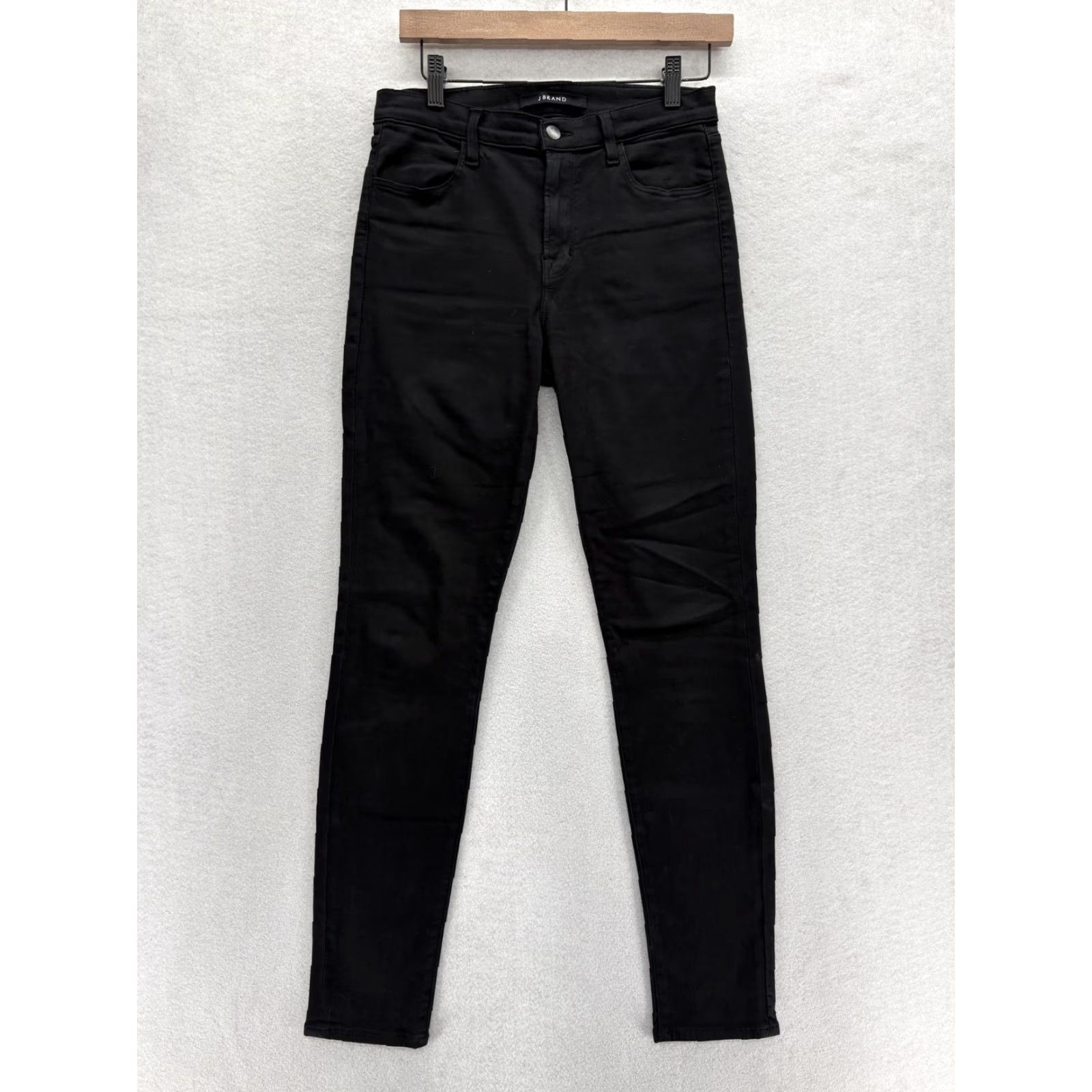 J Brand J Brand Maria High Rise Skinny Jeans Womens 27 Black Stretch Denim Slim Preppy Size 27" / US 4 / IT 40 - 2 Thumbnail