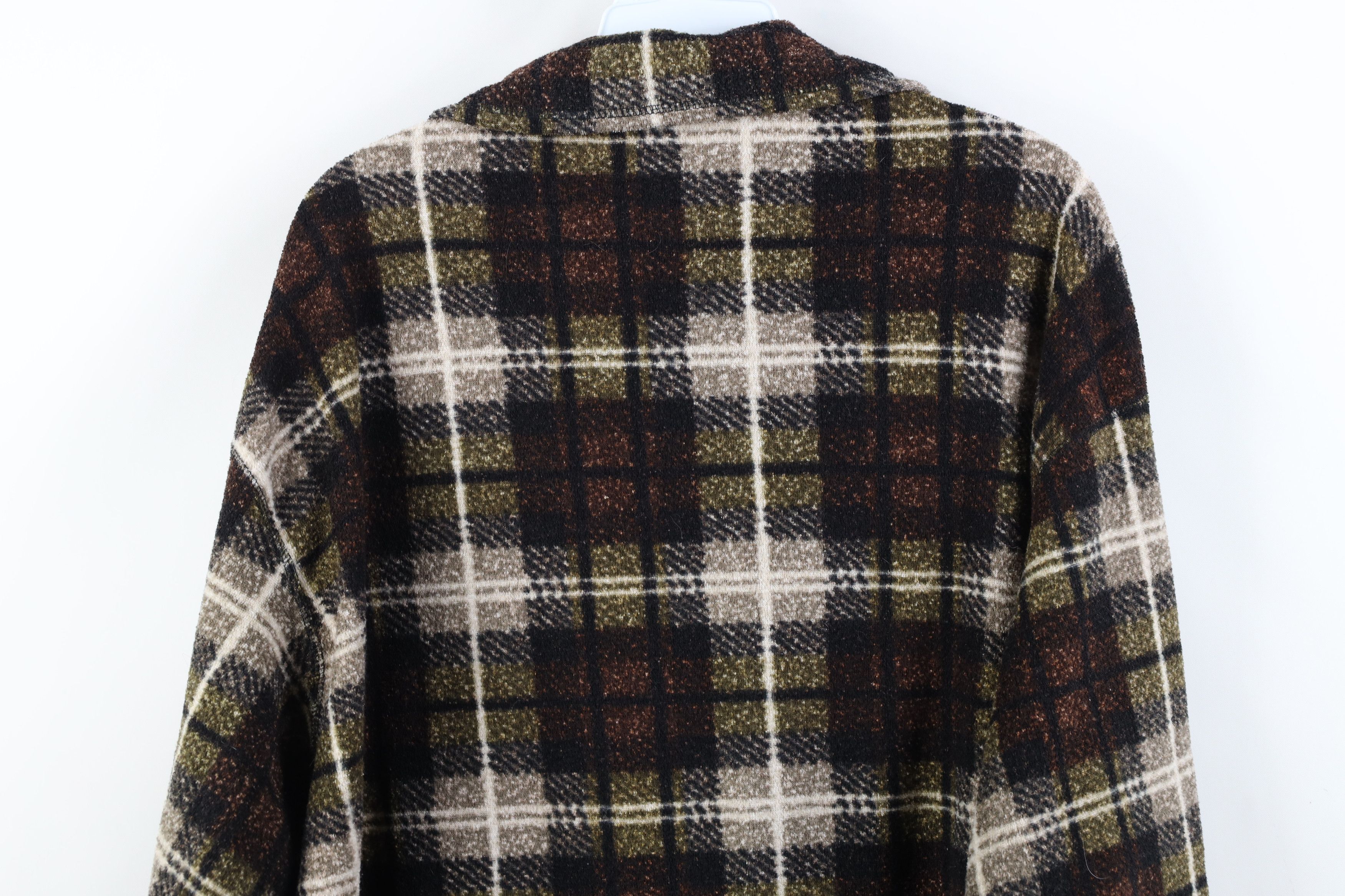 Vintage Vintage 90s Streetwear Fleece Button Shirt Jacket Jac Shirt Size XL / US 12-14 / IT 48-50 - 12 Thumbnail