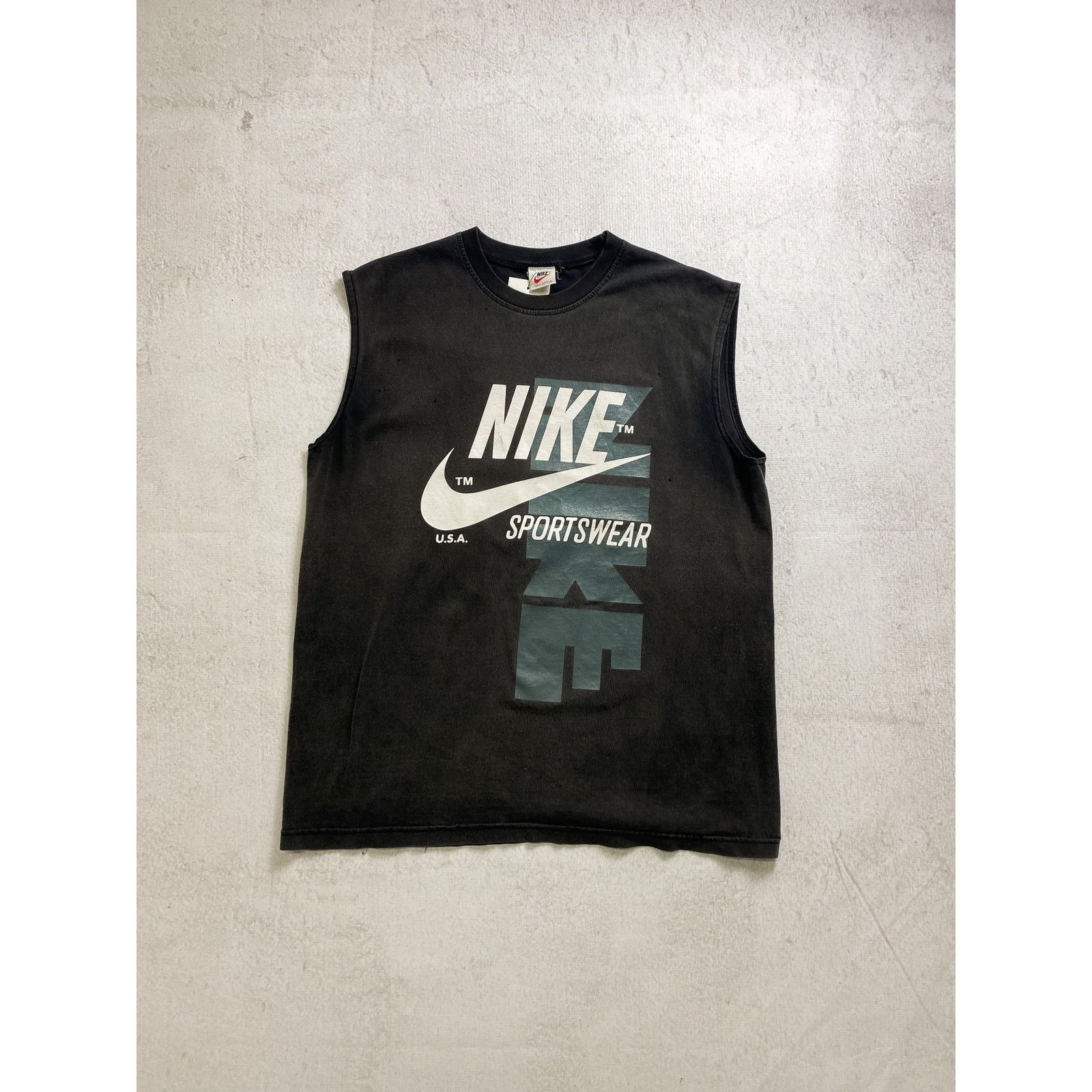 Nike Vintage 90s Nike Grey Sleeveless T-Shirt - Men's XL Size US XL / EU 56 / 4 - 1 Thumbnail