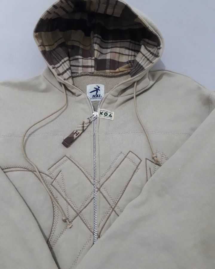 Hai Sporting Gear × Issey Miyake Hai sporting gear by Issey Miyake hoodie Cream khakis jacket Size US M / EU 48-50 / 2 - 1 Thumbnail