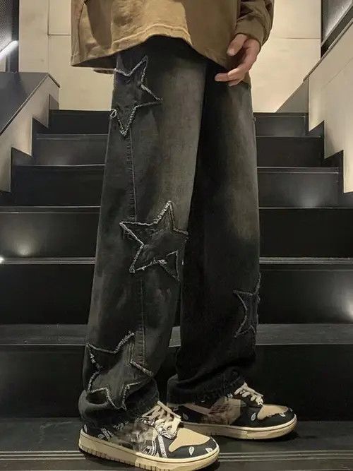 Japanese Brand Star Skate Baggy Denim Jeans Loose fit Size US 34 / EU 50 - 1 Thumbnail