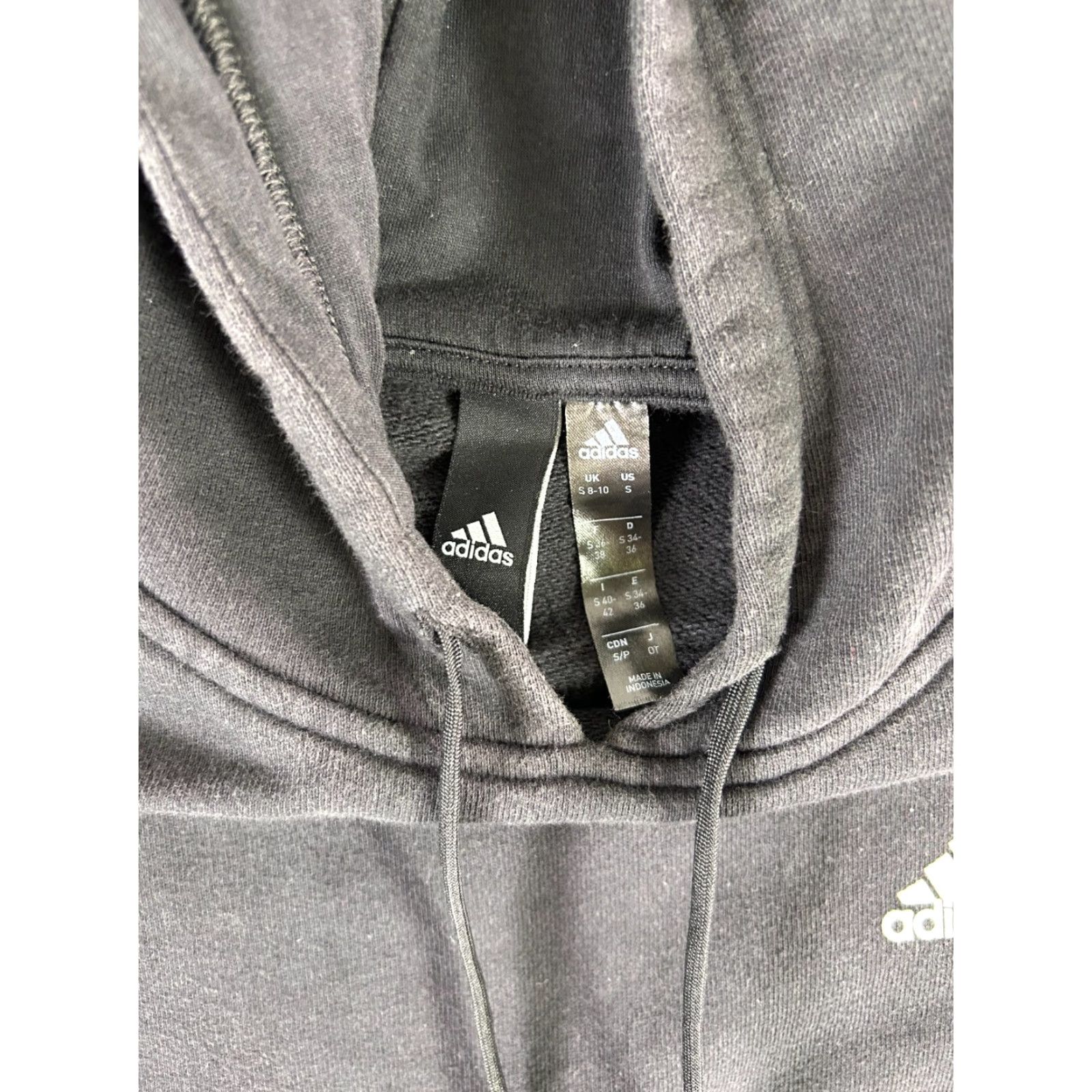 Adidas VINTAGE adidas Originals Black Cropped Hoodie Women’s Small S Cropped Pullover Hooded Logo 90s Mens Women Girls Limited? Size S / US 4 / IT 40 - 4 Thumbnail