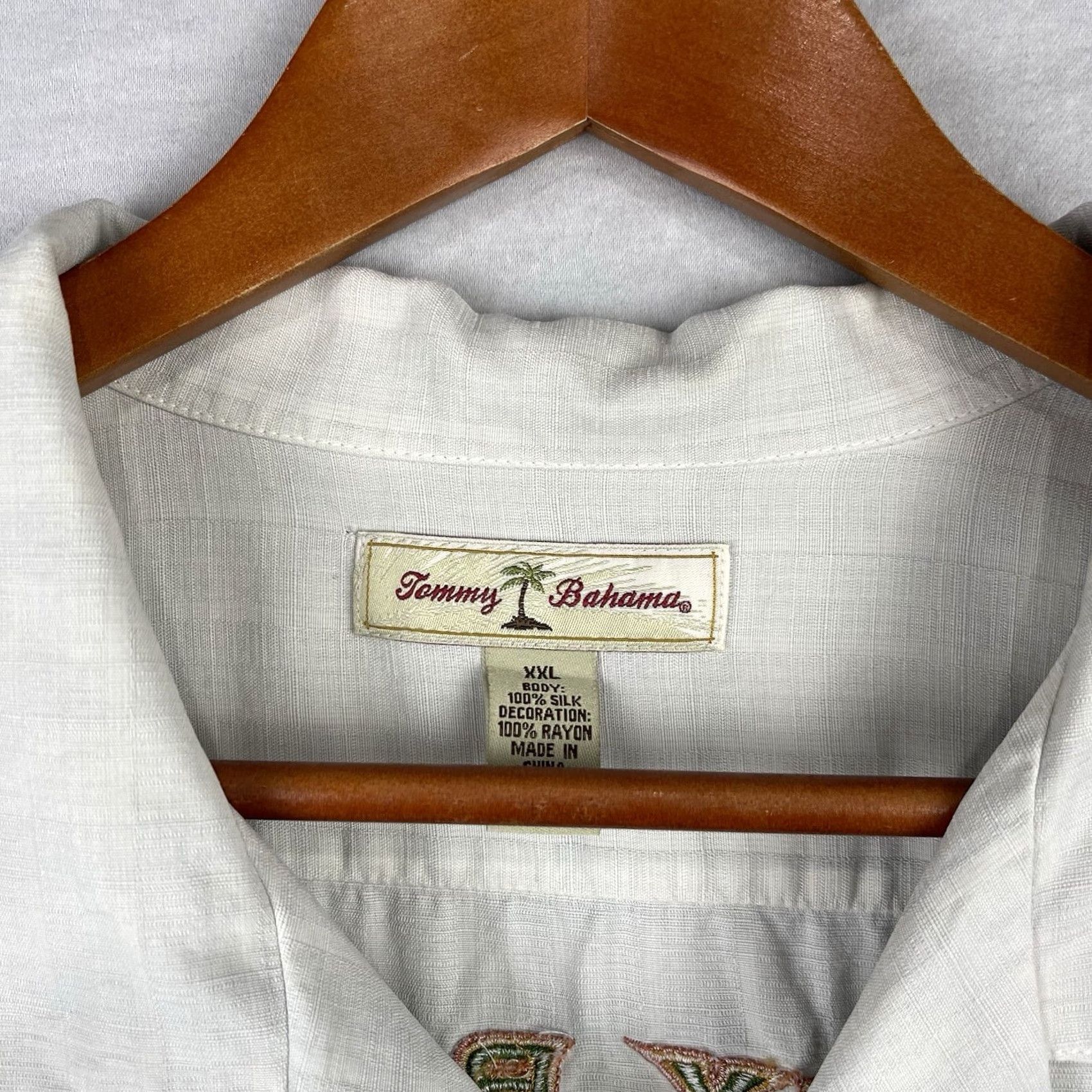Tommy Bahama Tommy Bahama Shirt Men 2XL Short Sleeve Button-Up Collared Beach Silk Pattern Solid Beige Casual Workwear 90s? Size US XXL / EU 58 / 5 - 4 Thumbnail