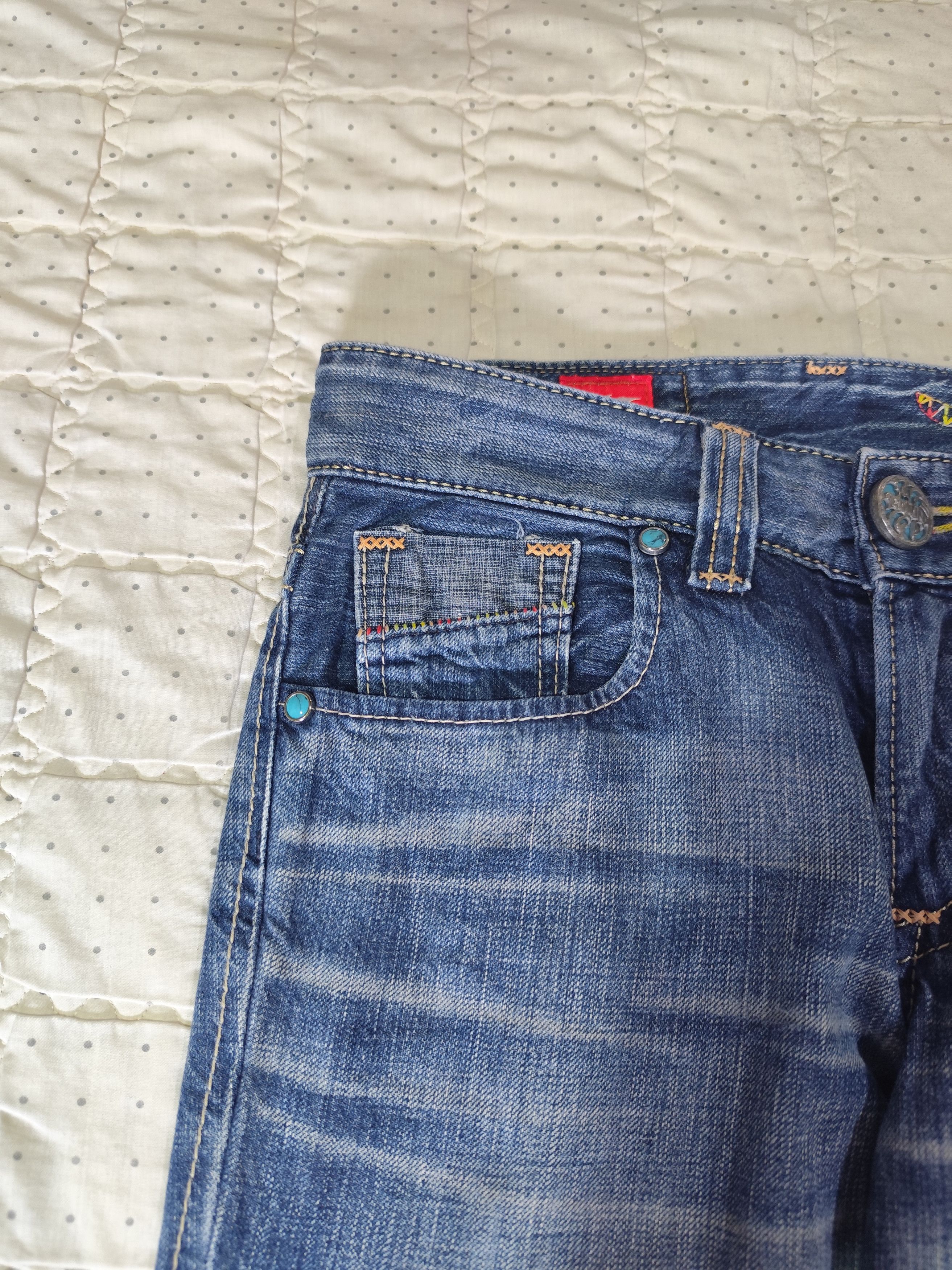 Beauty Beast × Edwin × If Six Was Nine Vintage Edwin 503 Blue Trip Washed Denim J017 Size 26" / US 2 / IT 38 - 4 Thumbnail