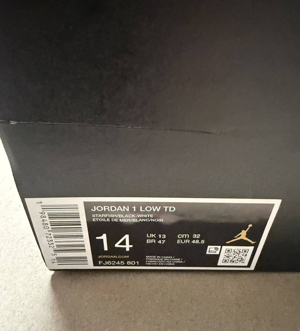 Jordan Brand Nike Air Jordan 1 Retro TD Cleat Shattered sz 14 Football! Size US 14 / EU 47 - 6 Thumbnail