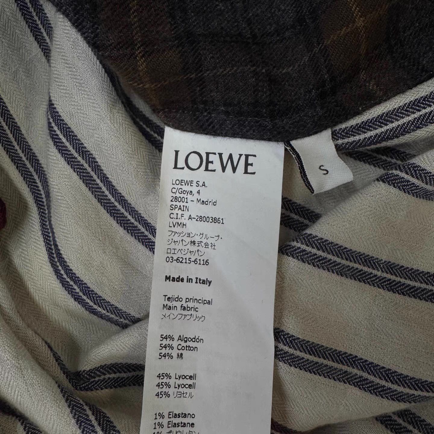 Loewe LOEWE Striped & Check Panel Shirt Q10 Size US S / EU 44-46 / 1 - 4 Thumbnail