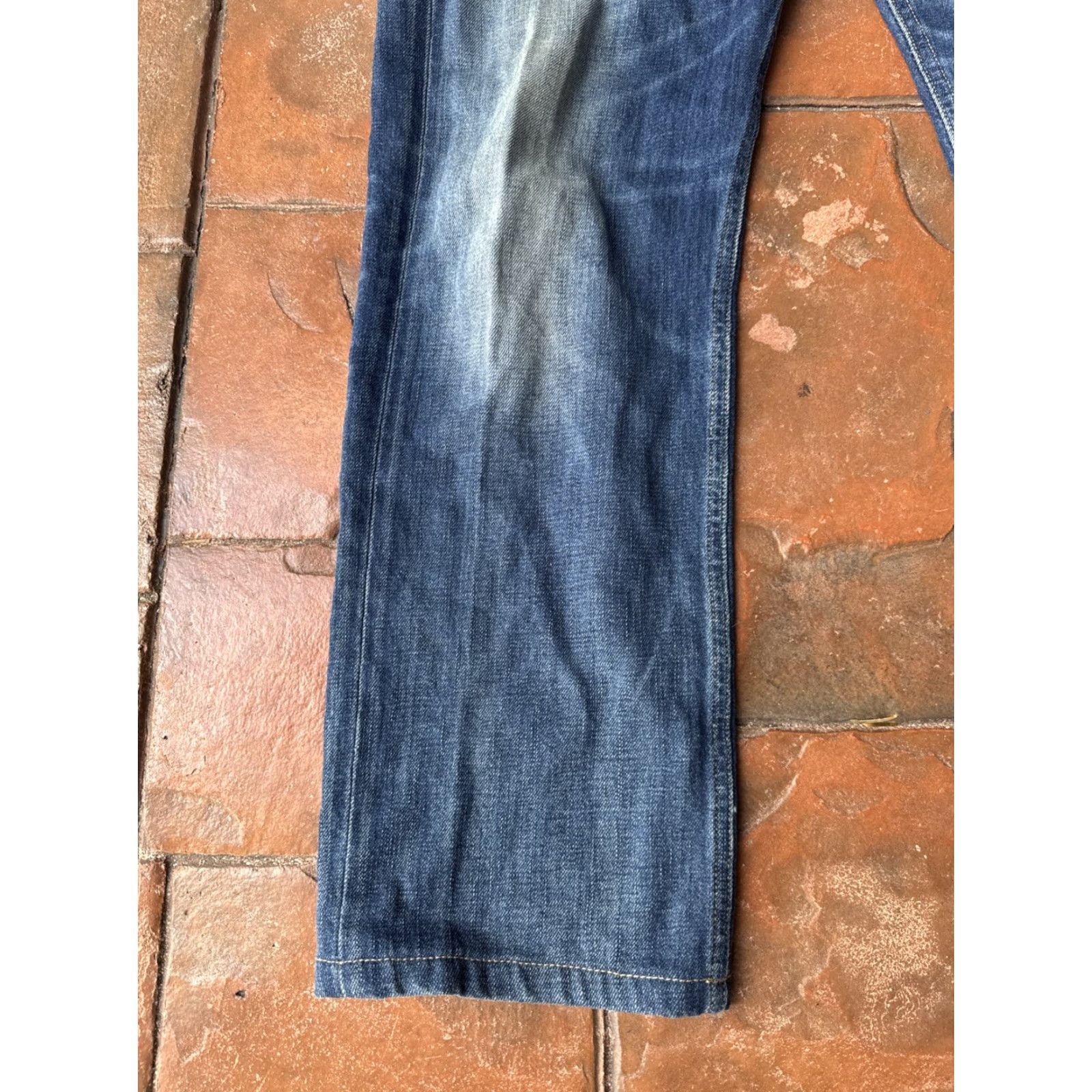 Robert Graham Robert Graham Slim Jim Jeans Mens 36x29.5 Dark Wash Denim Zip Straight Preppy Logo Zipper) Size US 36 / EU 52 - 7 Thumbnail