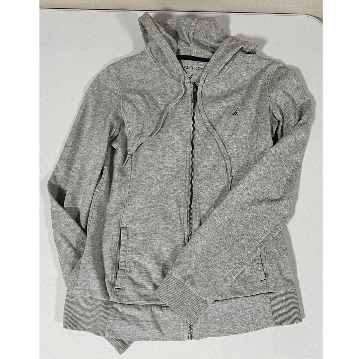 Nautica Nautica Heather Gray Zipper Sweater Sweatshirt Hoodie XS ⚓️ Size XS / US 0-2 / IT 36-38 - 1 Thumbnail