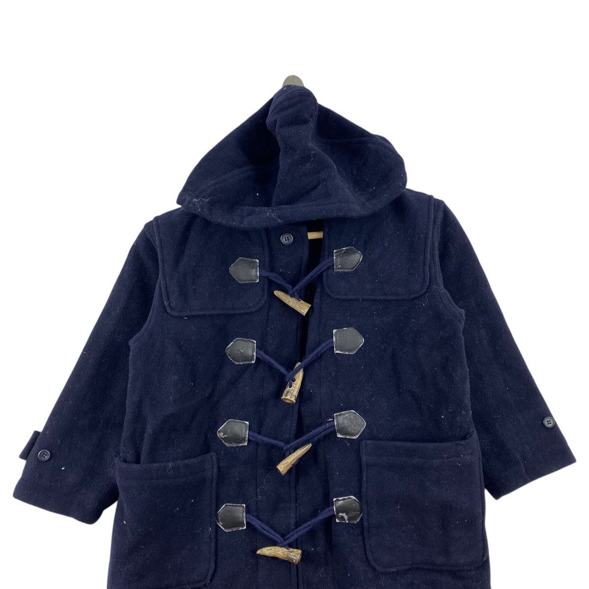 Vintage Vintage PACO RABANNE Paris Italy Navy Hooded Duffle Jacket Size US S / EU 44-46 / 1 - 2 Thumbnail
