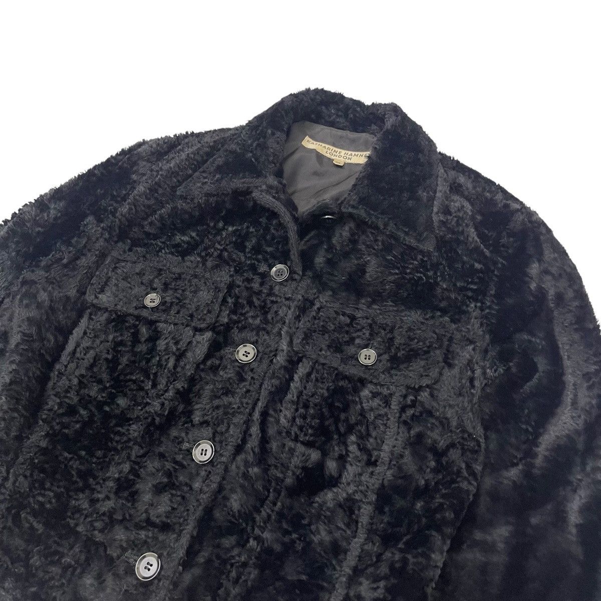 Katharine Hamnett London ⚡️Vintage Katharine Hamnett London Faux Fur Cropp Jacket Size M / US 6-8 / IT 42-44 - 5 Thumbnail
