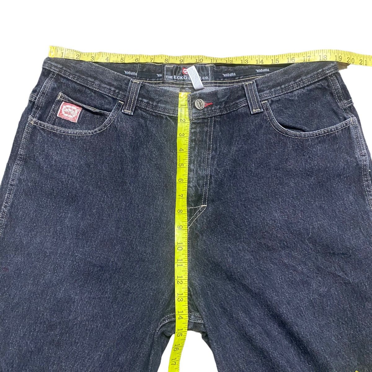 Ecko Unltd. Vintage Ecko Untld Black Denim Carpenter Baggy Pants Size US 37 - 17 Thumbnail
