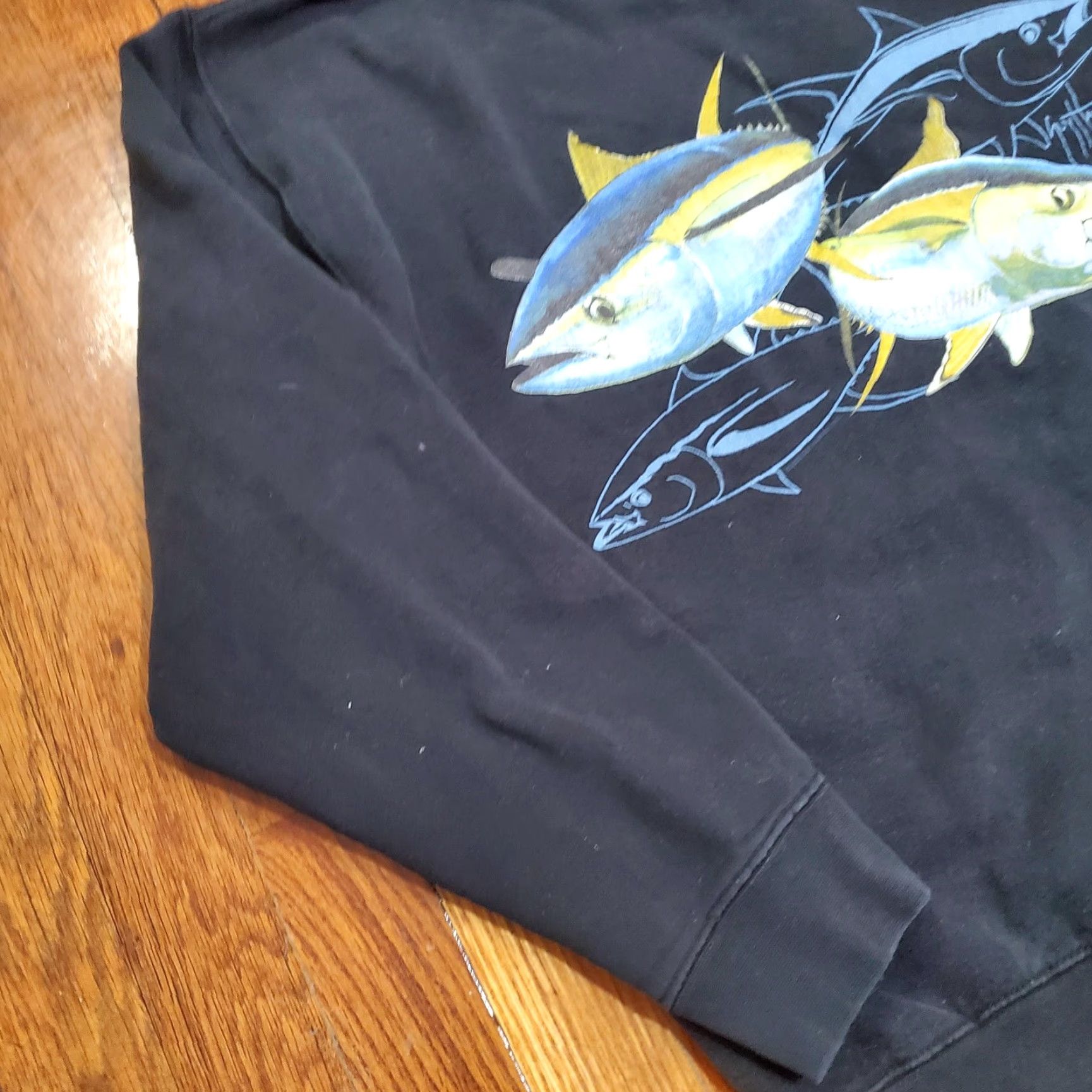 Guy Harvey Guy Harvey Hoodie Mens Medium Black Full Zip Back Graphic Tuna Fish Size US M / EU 48-50 / 2 - 2 Thumbnail