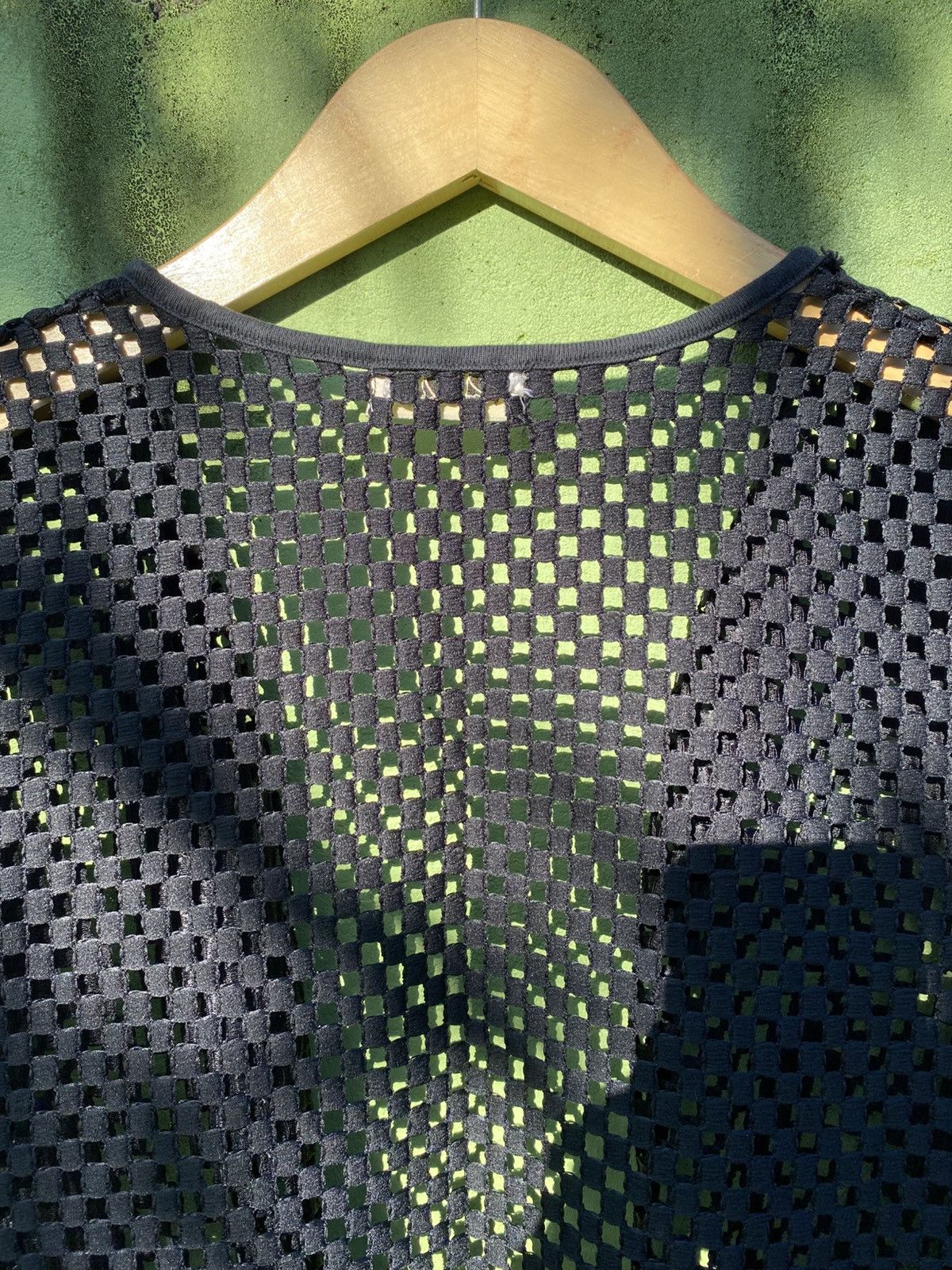 Japanese Brand Pour Quoi Sheer Black Mesh Cardigan Open Weave Layering Top Size US L / EU 52-54 / 3 - 9 Thumbnail