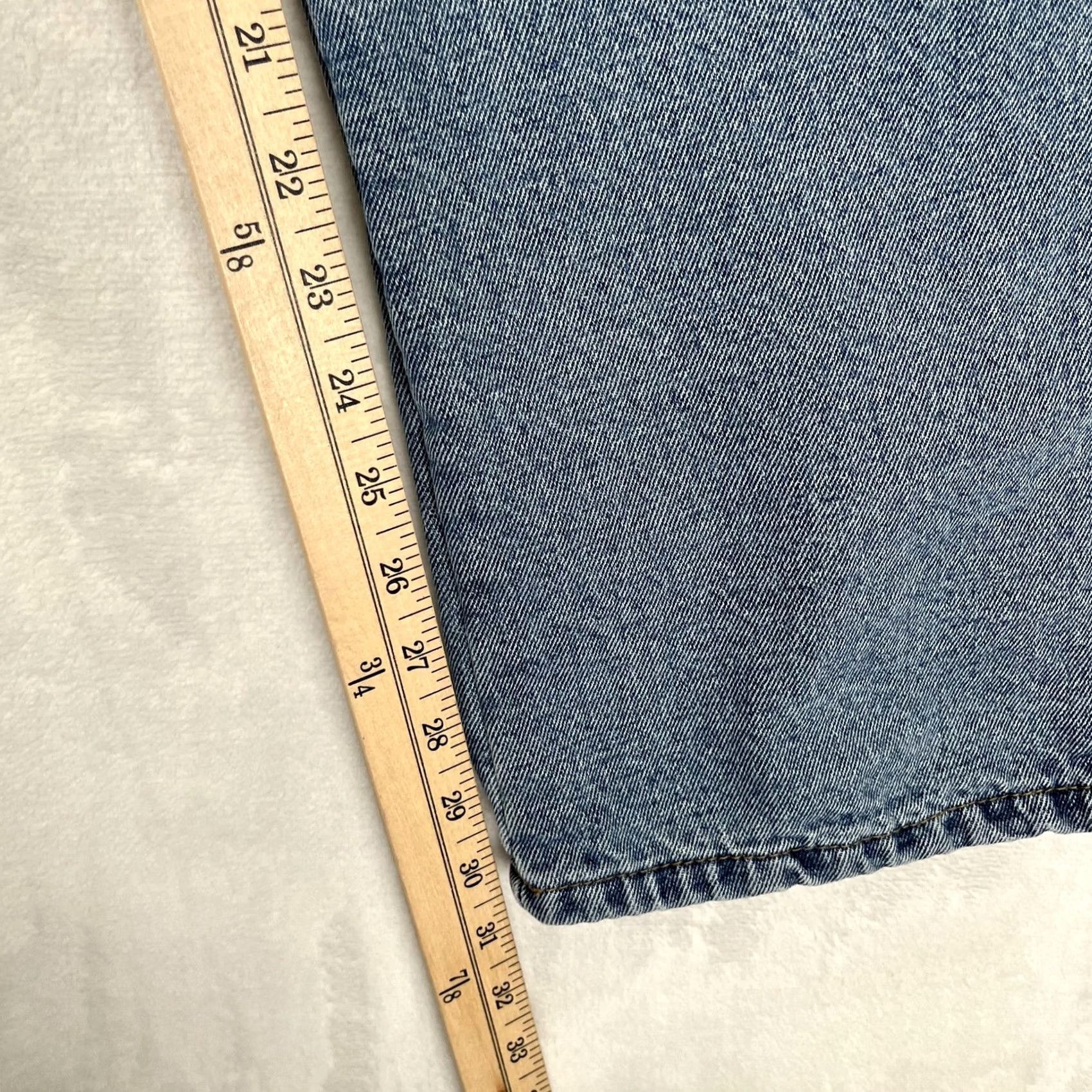 Denime C.E. Schmidt Jeans Mens 38x30 Blue Relaxed Straight Flannel Lined Work Denim Jeans Size US 38 / EU 54 - 5 Thumbnail