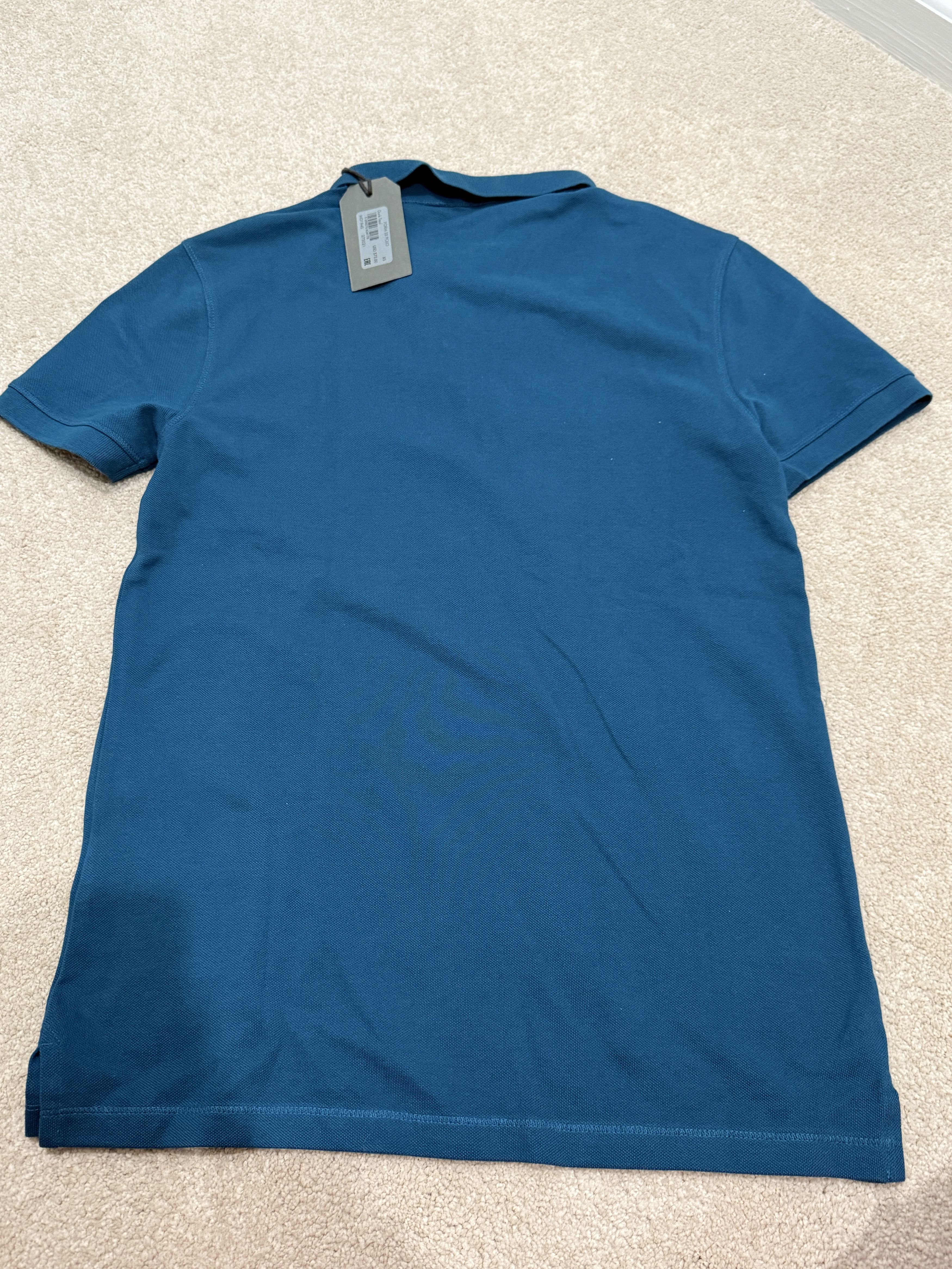Allsaints Men's All Saint Form Short Sleeve Dark Teal Polo in Size XS Size US XS / EU 42 / 0 - 3 Thumbnail