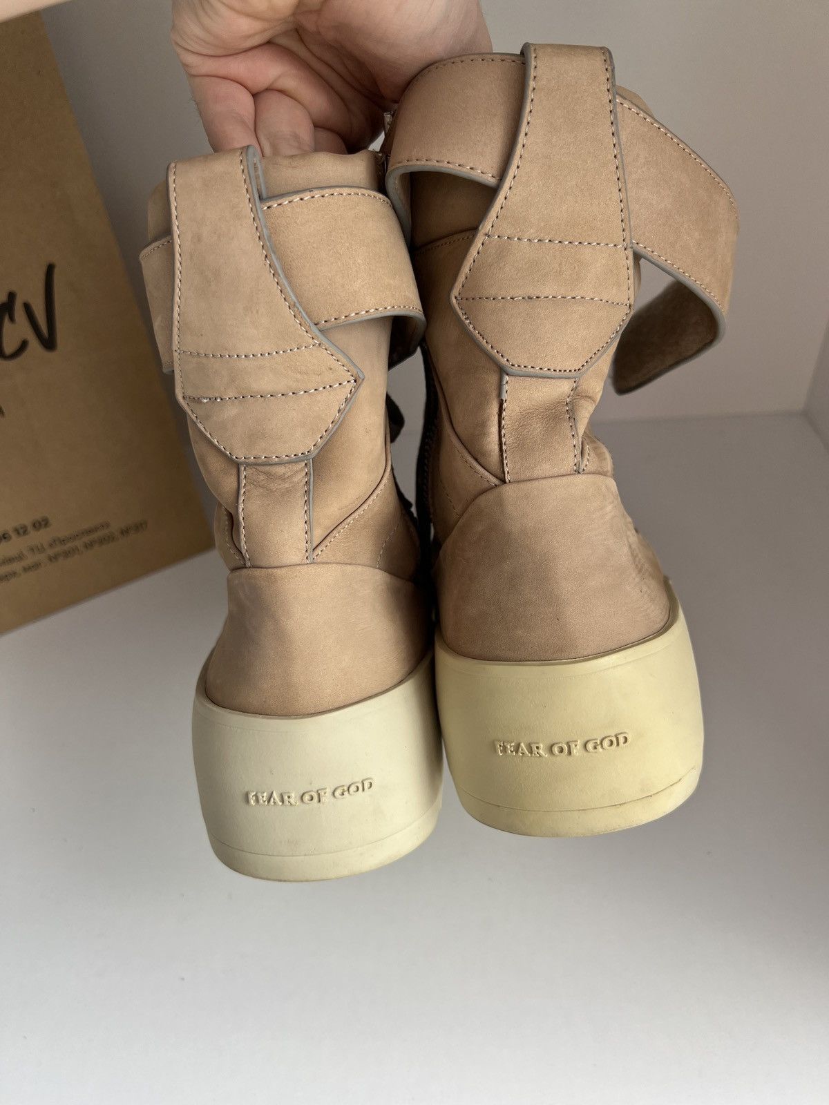 Fear of God × Vintage Vintage FEAR OF GOD nabuk military high top sneakers boots Size US 13 / EU 46 - 13 Thumbnail