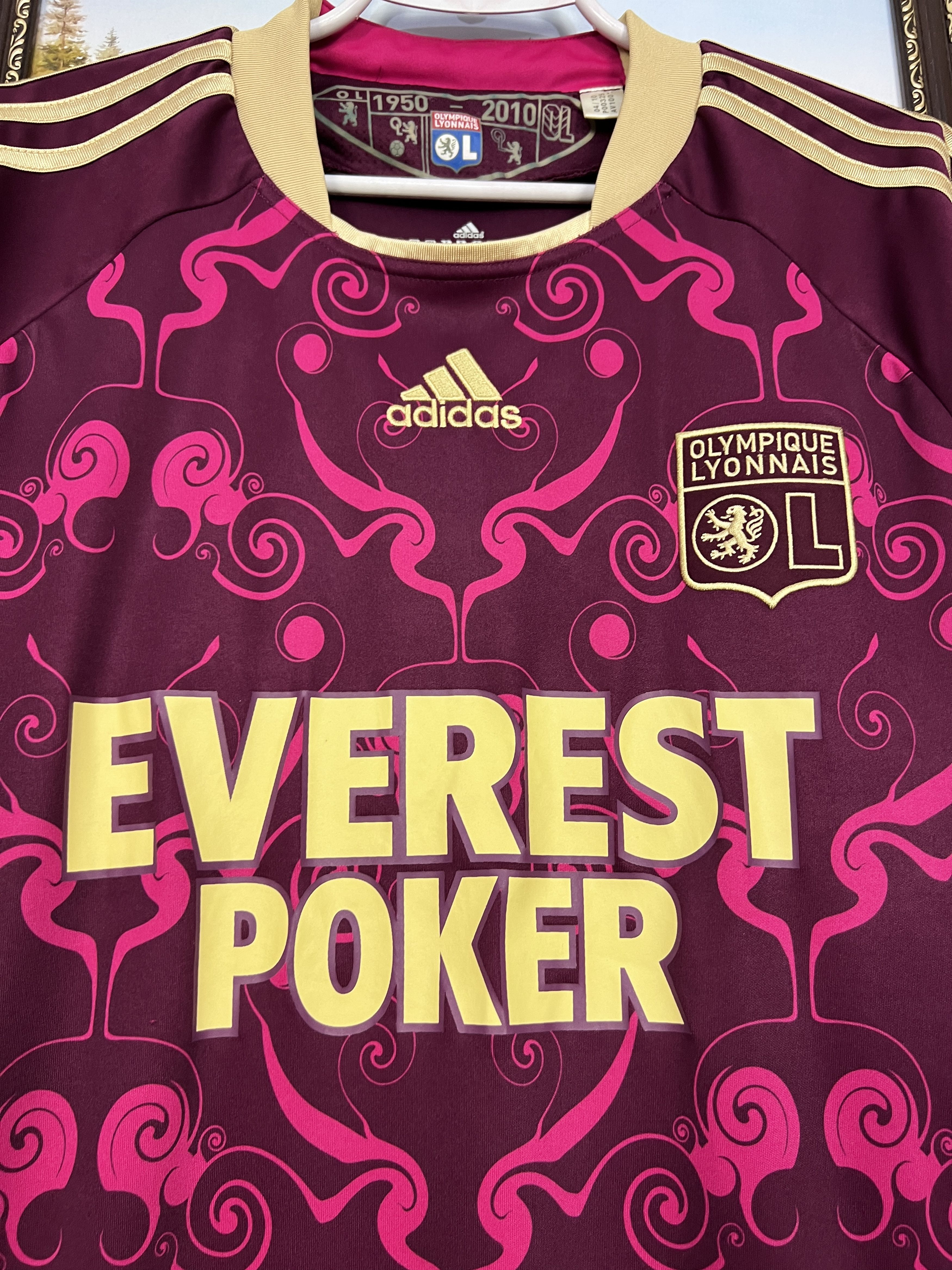 Adidas Olympique Lyonnais Special football shirt 2010 Soccer Adidas Size US L / EU 52-54 / 3 - 3 Thumbnail