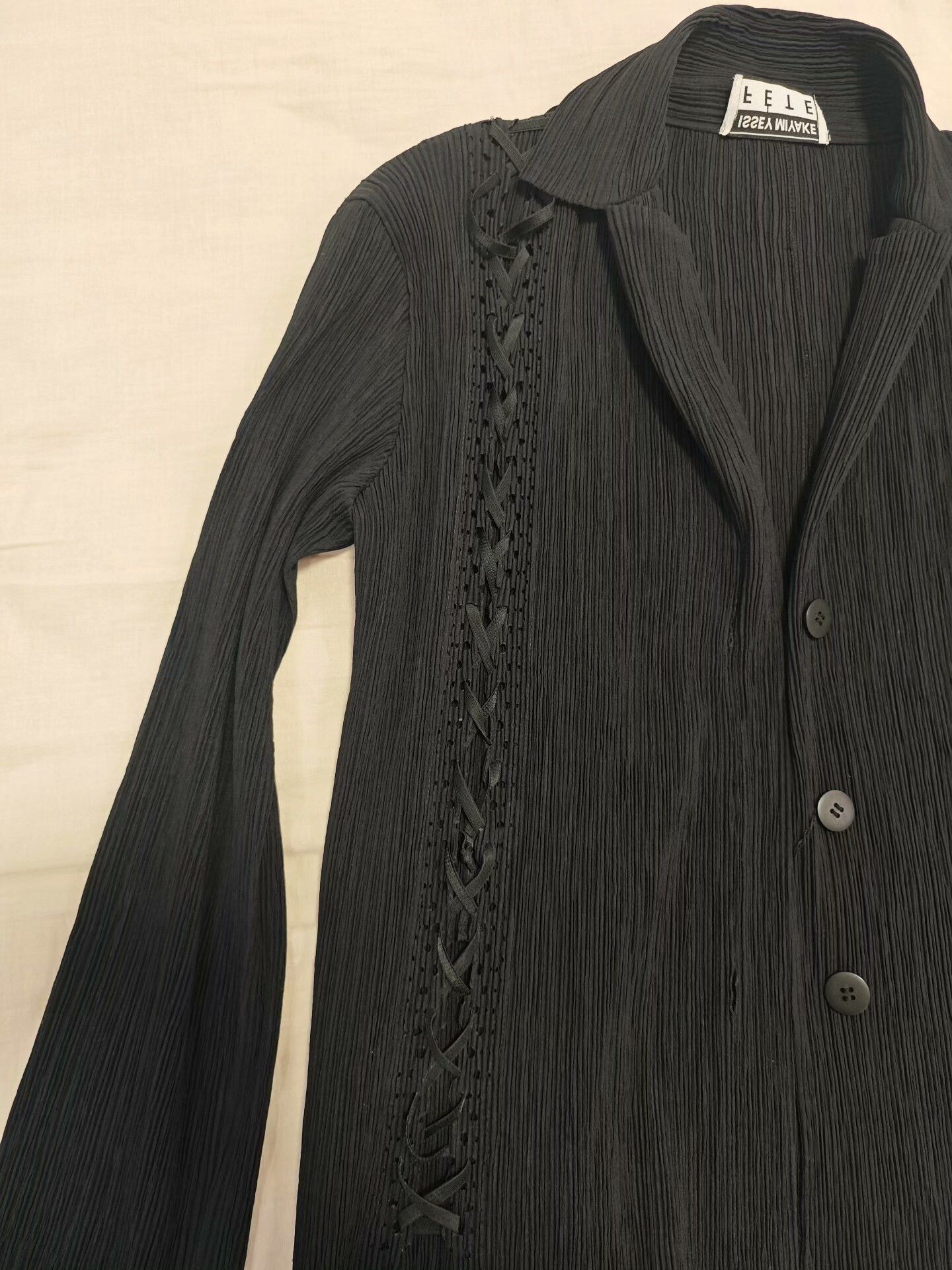 Issey Miyake Issey Miyake Black Knitted Jacket Size US M / EU 48-50 / 2 - 3 Thumbnail