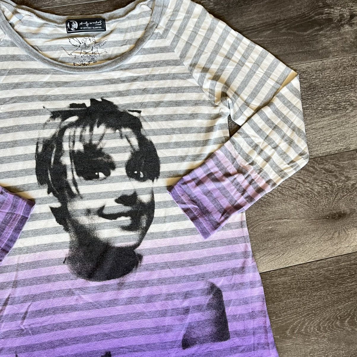 Andy Warhol × Hysteric Glamour Andy Warhol Hysteric Glamour Face Stripe Raglan Sleeve Shirt Size L / US 10 / IT 46 - 4 Thumbnail
