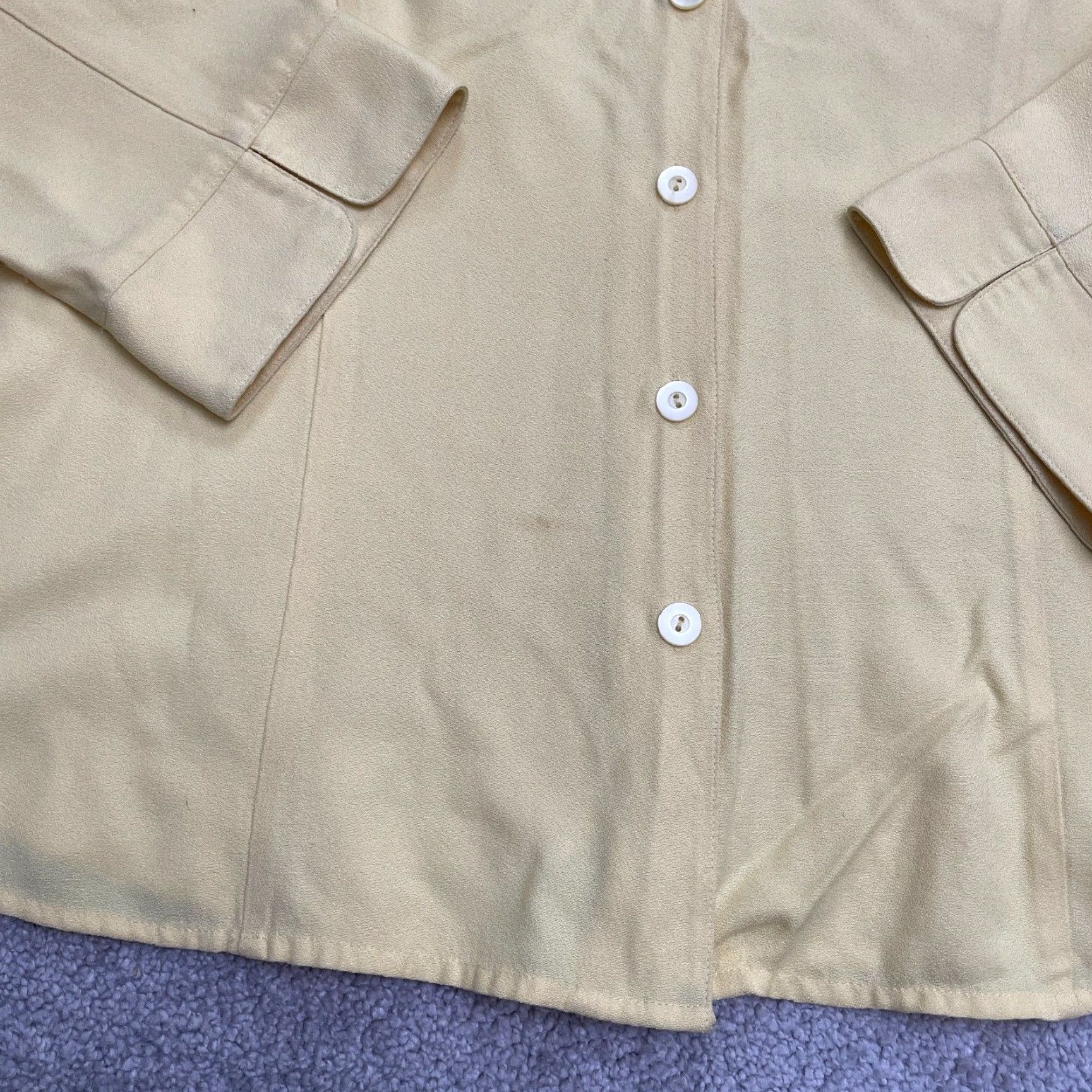 Vintage Sag Harbor Shirt Womens L Yellow Long Sleeve Button-Down Casual Workwear Top Size L / US 10 / IT 46 - 6 Thumbnail