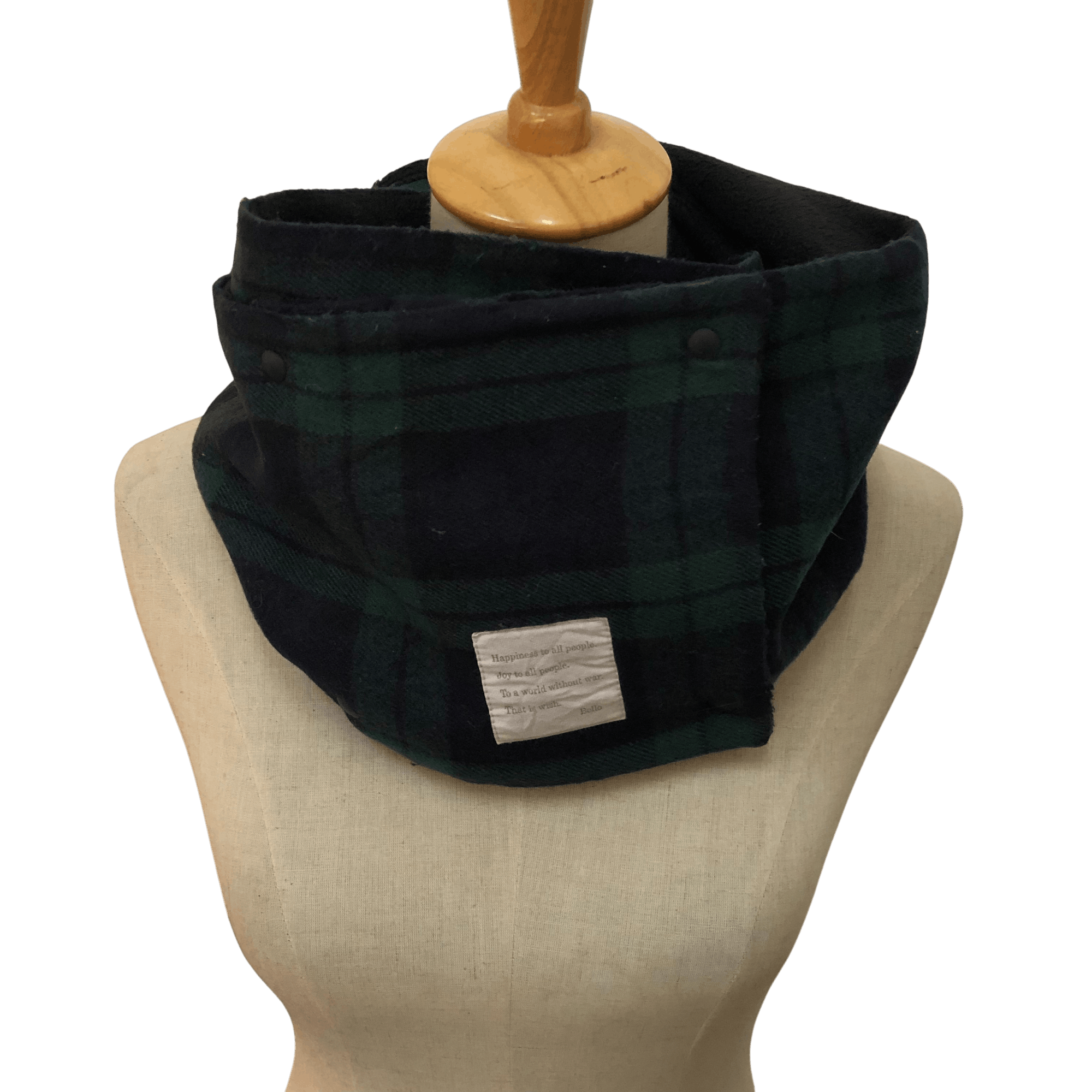 Beams Plus Beams Tartan Wool Snood Scarf Muffler Neckwear V2184 Size ONE SIZE - 1 Thumbnail