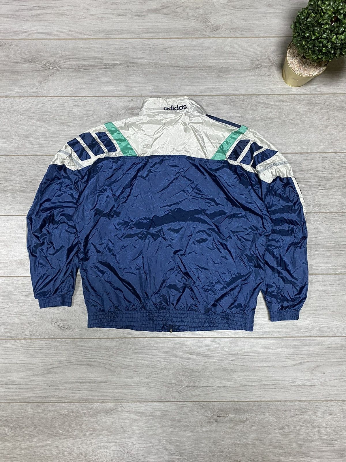 Adidas Adidas vintage track suit zip patterns 90s pants jacket Size US L / EU 52-54 / 3 - 12 Thumbnail