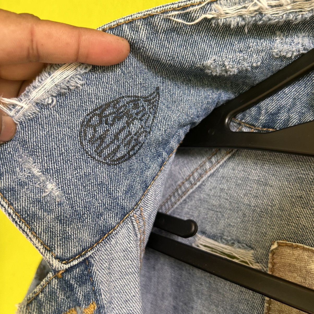 Vintage Vintage Japanese Brand Full Print Denim Jacket Size L / US 10 / IT 46 - 12 Thumbnail