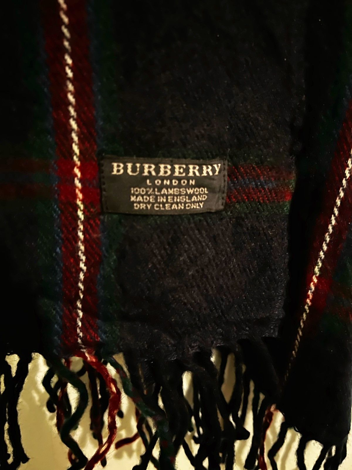 Burberry Burberry London Made in England Lambswool Tartan Scarf Size ONE SIZE - 2 Thumbnail