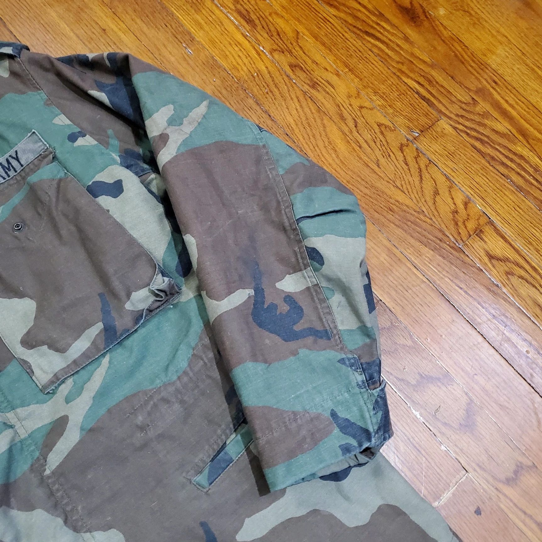 Vintage VINTAGE John Ownbey Company Jacket Mens Small Woodland Camo M65 Field Coat 80s Size US S / EU 44-46 / 1 - 4 Thumbnail