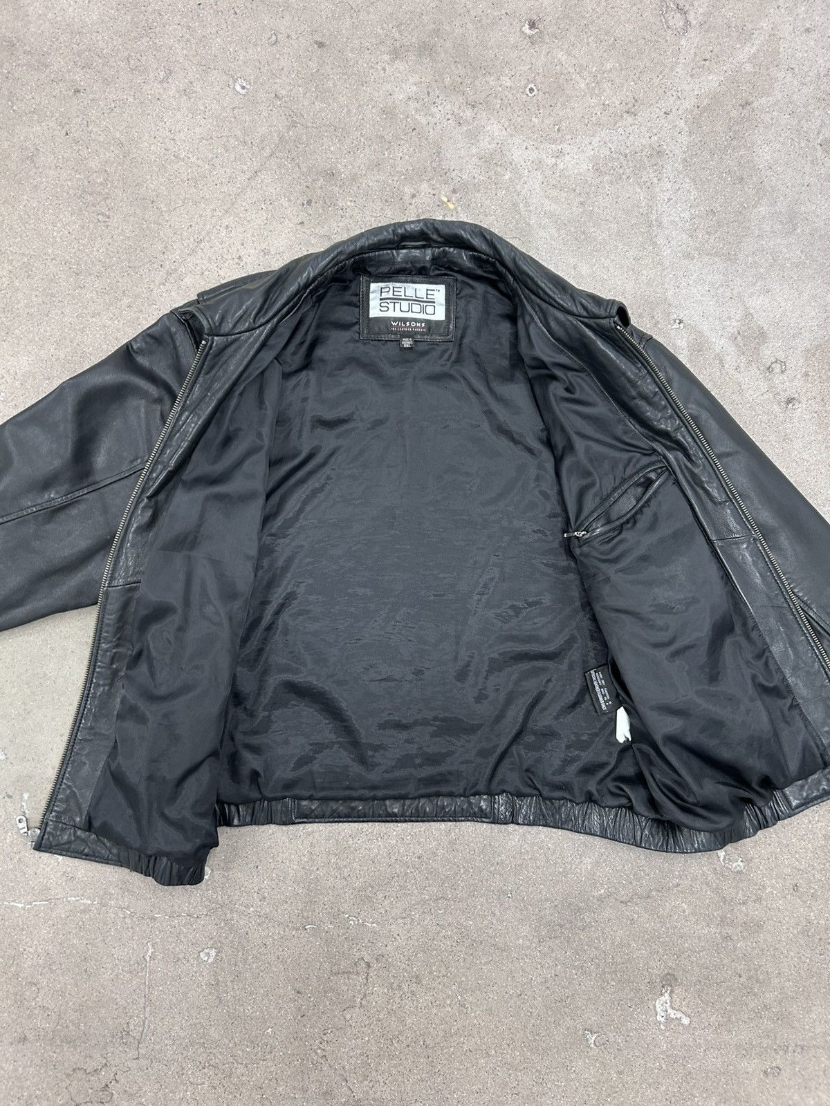 Vintage VTG Wilsons Pelle Studio Bomber Leather Jacket Mens XXL 90s Size US XXL / EU 58 / 5 - 4 Thumbnail