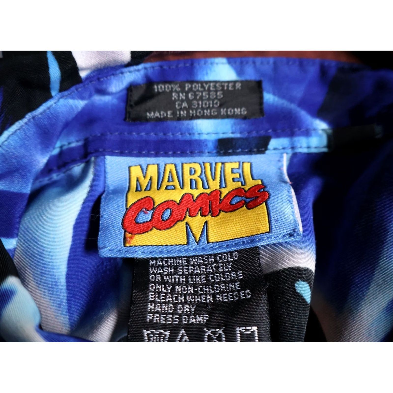 Vintage VINTAGE Marvel Spider-Man Shirt Mens Large Blue AOP Button Down VTG Y2K Size US L / EU 52-54 / 3 - 3 Thumbnail