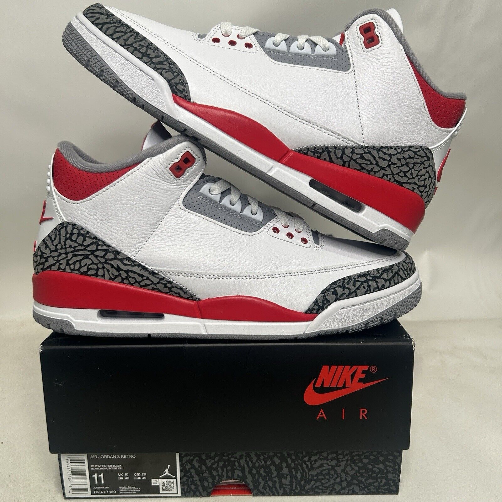 Jordan Brand Nike Shoes Air Jordan 3 Retro OG “Fire Red” 2024 Size US 11 / EU 44 - 1 Thumbnail