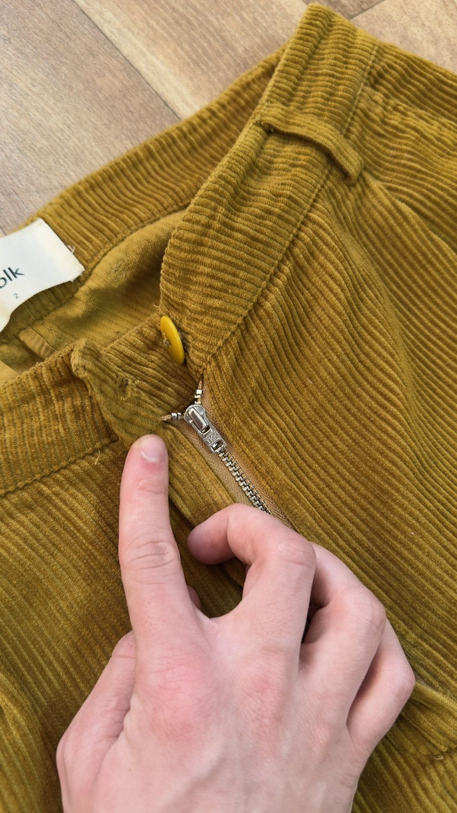Folk Folk Mustard Yellow Corduroy Trousers Pants Pleated Wide Leg Size US 32 / EU 48 - 6 Thumbnail