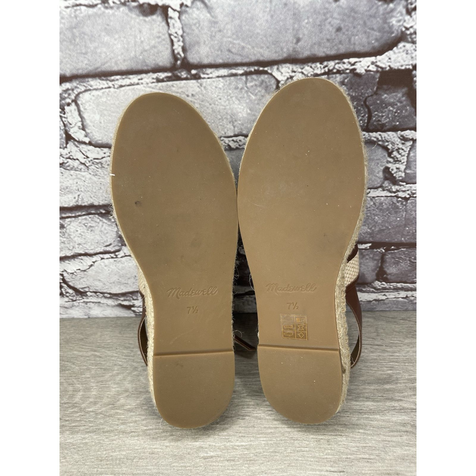 Madewell Madewell Julie Beige Brown Espadrille Slingback Strap Sandal Size US 7.5 / IT 37.5 - 21 Thumbnail