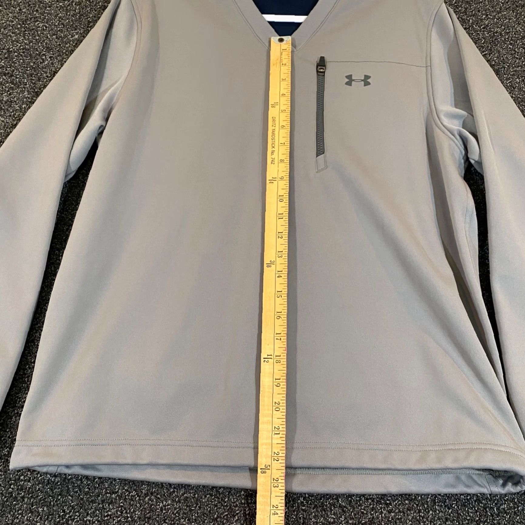 Under Armour Under Armour Jacket Mens M Gray Chest Pocket Zip V-Neck Baseball Outdoor Size US M / EU 48-50 / 2 - 5 Thumbnail