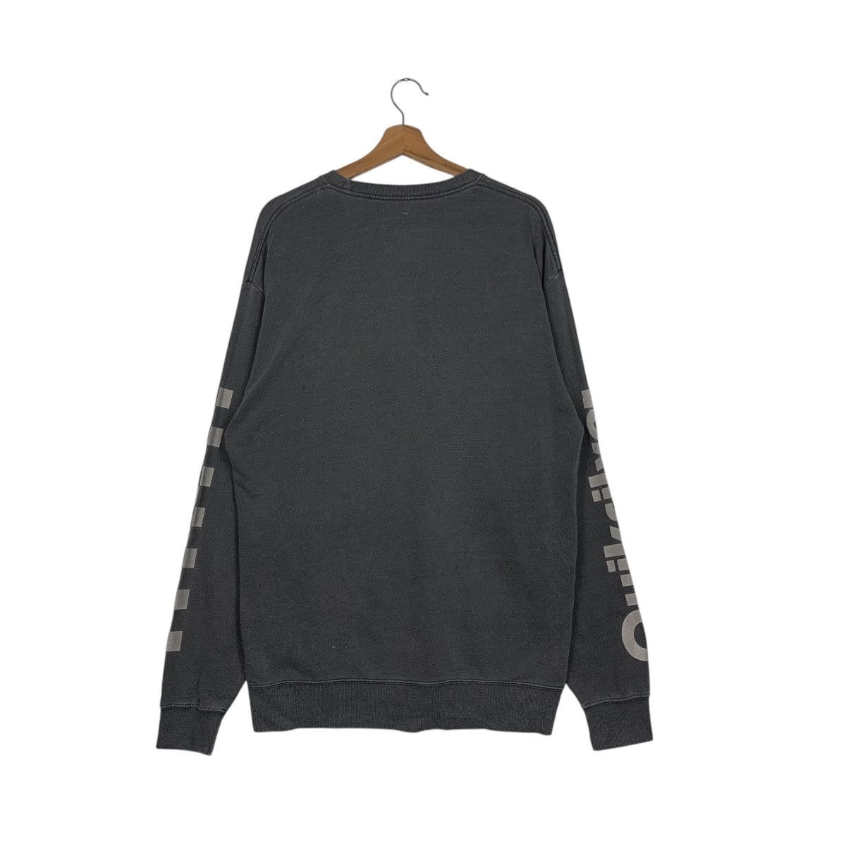 Quiksilver QUIKSILVER Sleeve Big Logo Faded Gray Sweatshirt #1901-C83 Size US M / EU 48-50 / 2 - 7 Thumbnail