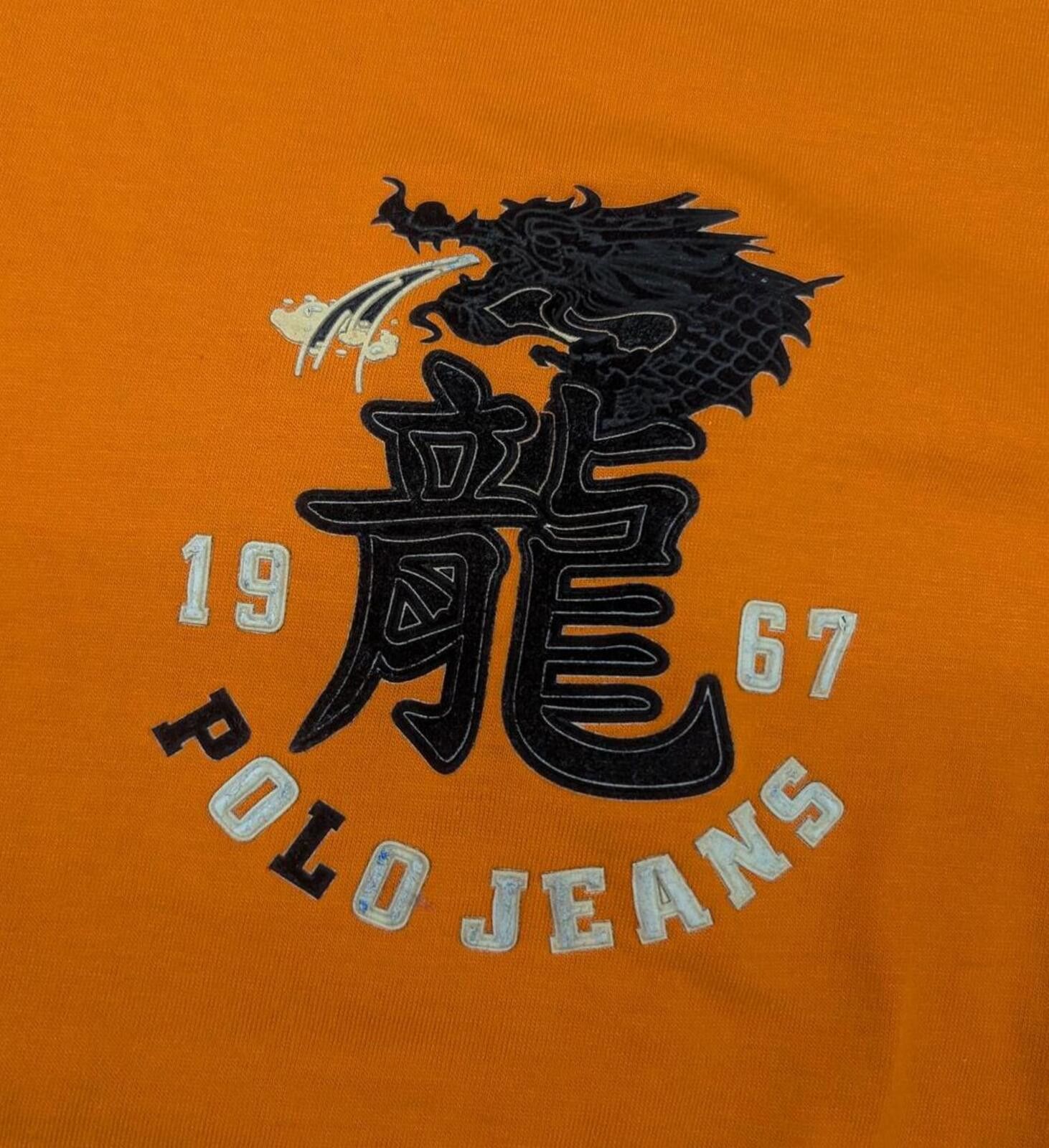 Other Vintage Polo Sport Ralph Lauren USA Dragon Orange T-shirt Size US XL / EU 56 / 4 - 2 Thumbnail